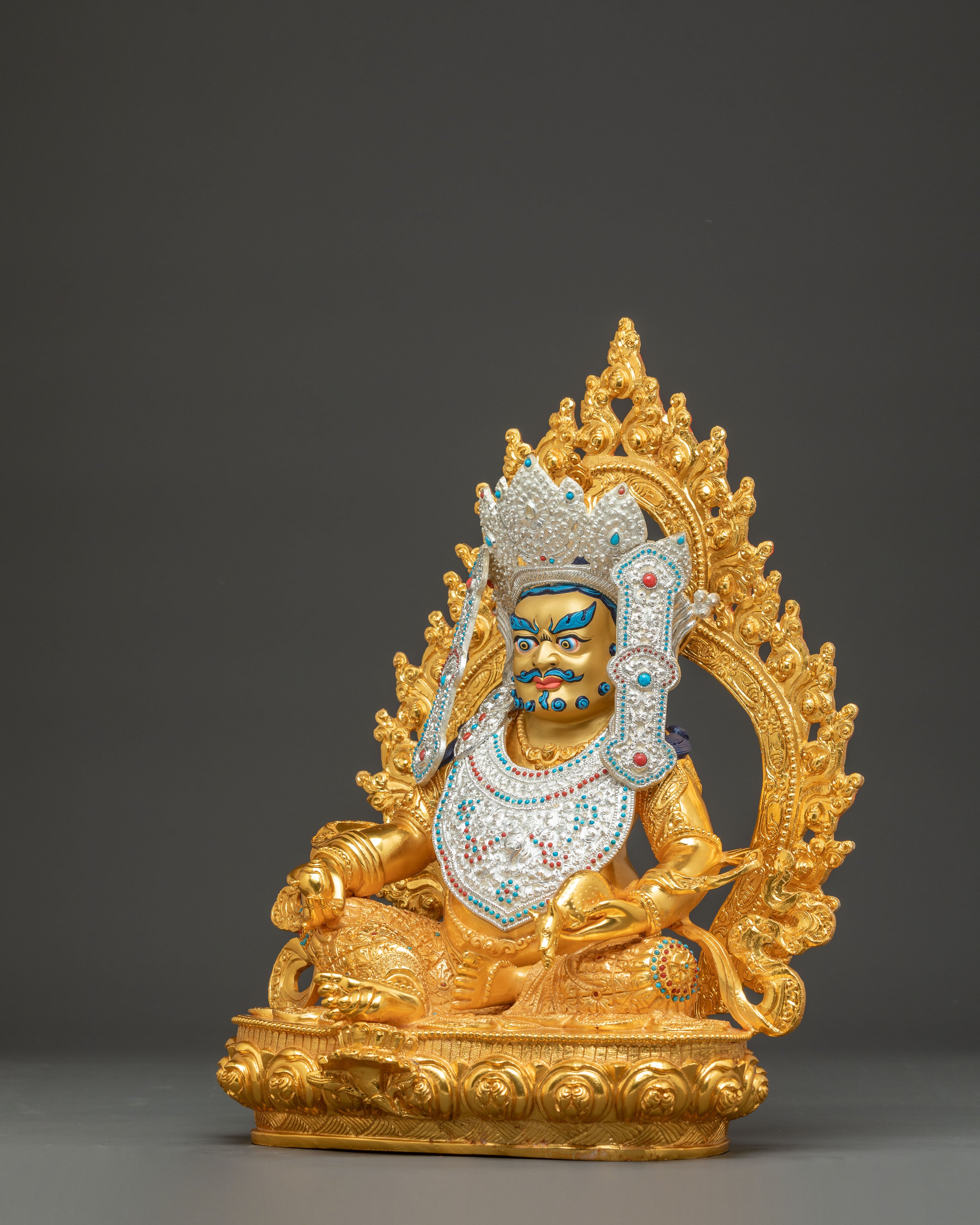 Golden Dzambhala, Handmade Statue Lord of Wealth | Spiritual Abundance
