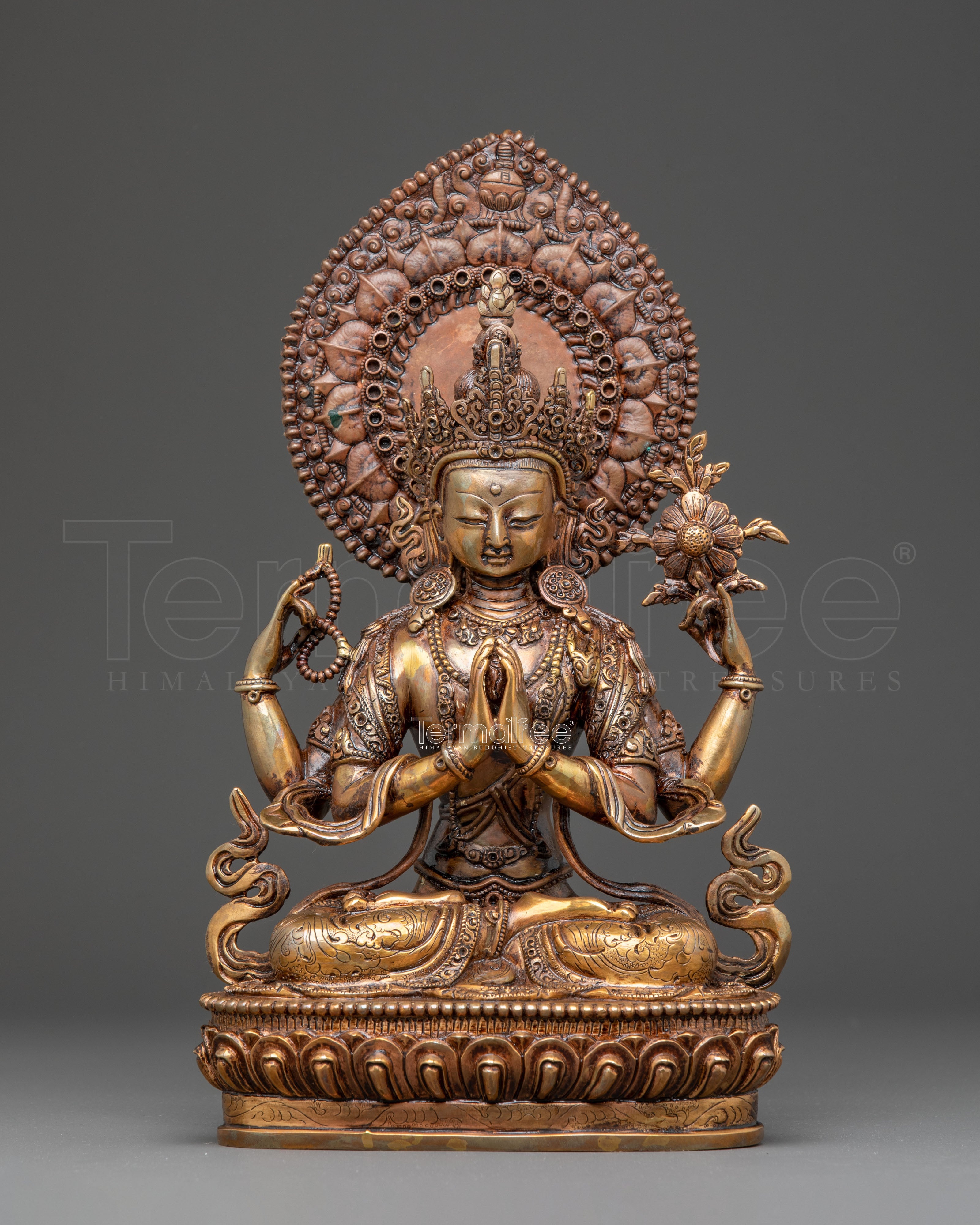 Tranquil Statue of Chenrezig | Bodhisattva of Compassion