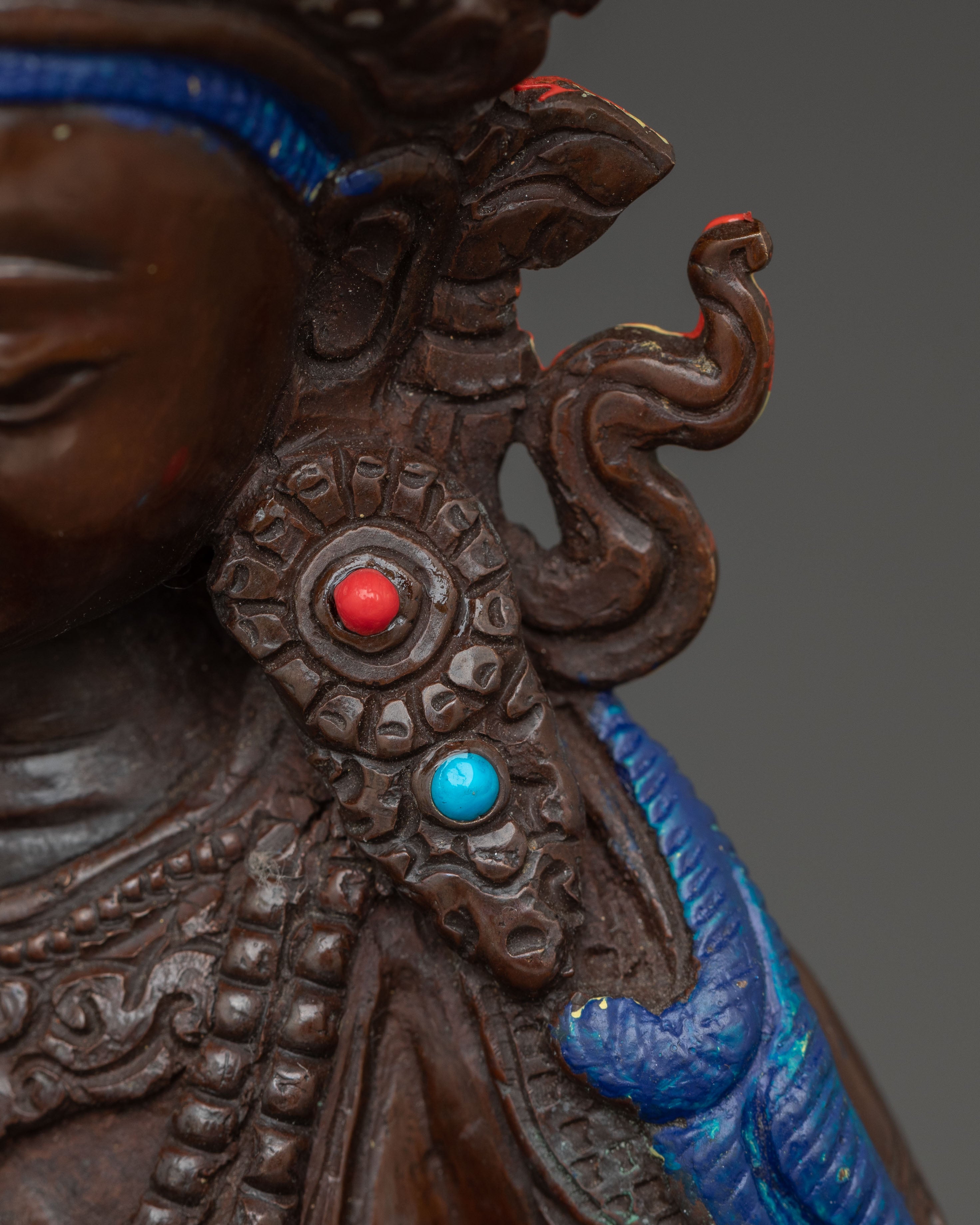 Handmade Oxidized Copper Statue of Vajrasattva | Tantric Purification Deity