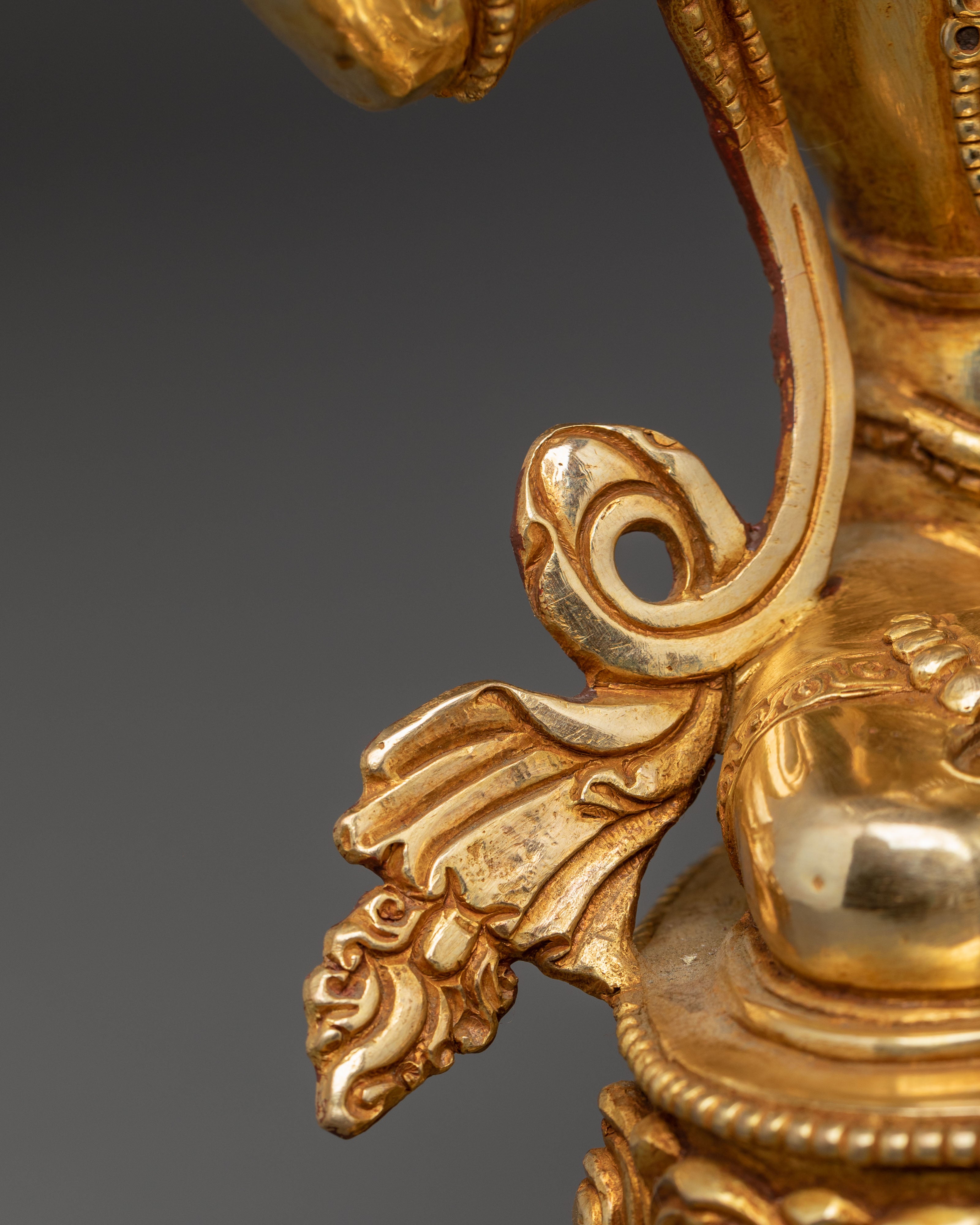 Handmade Radiant Statue of Bodhisattva Manjushri | Wielder of Flaming Sword