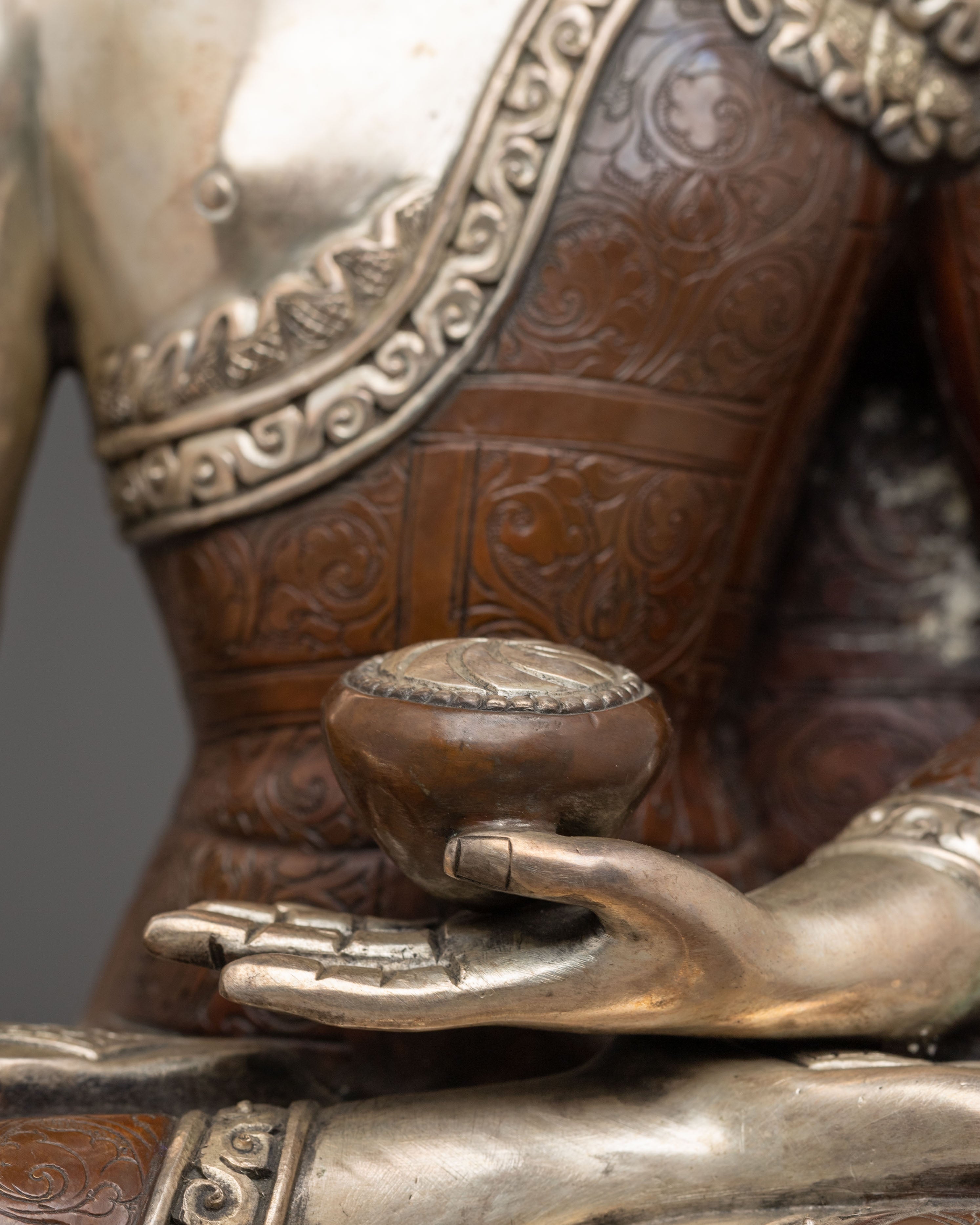 Silver-Electroplated Statue of Shakyamuni Buddha | Historical Buddha