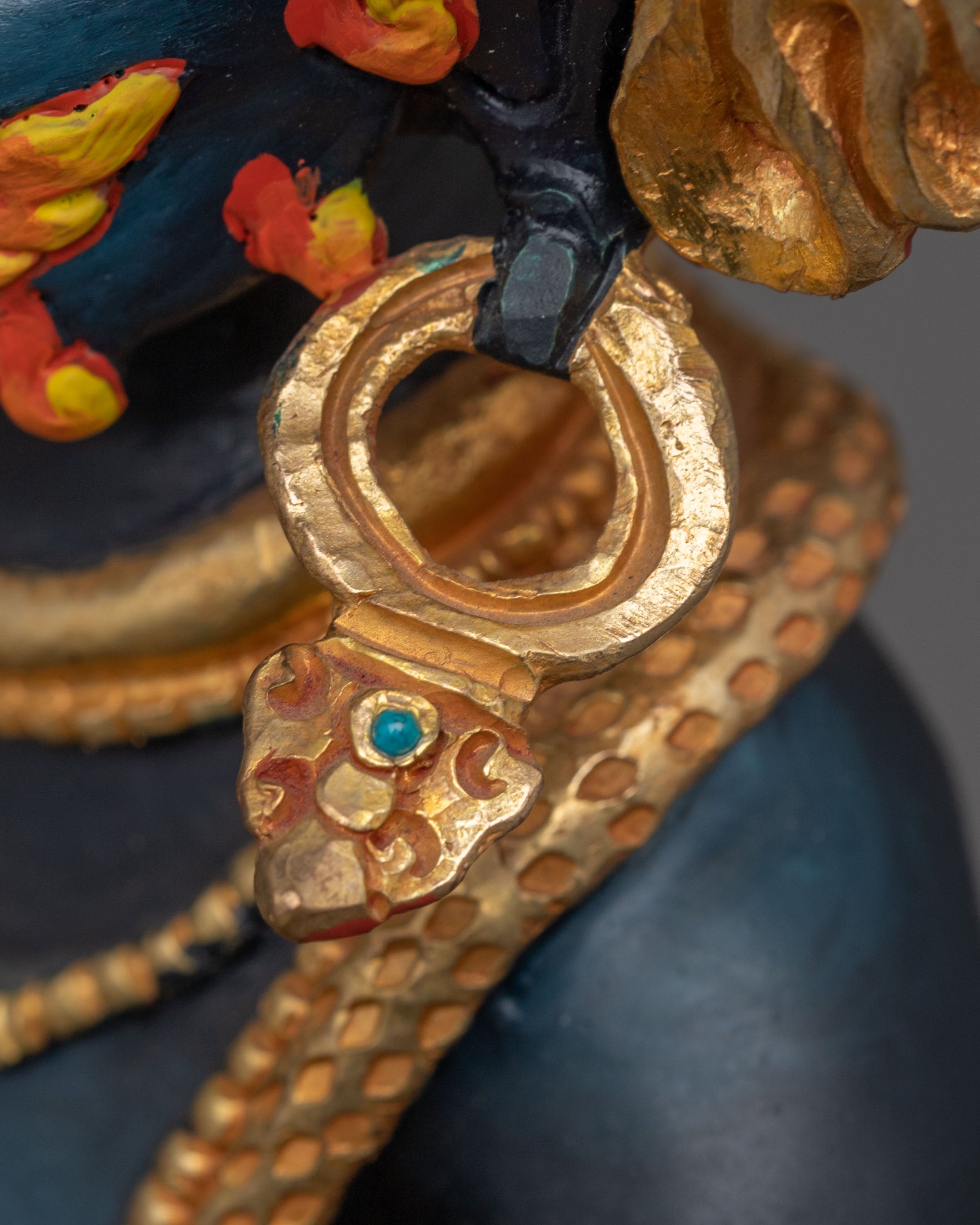 Statue of Wealth Icon Black Dzambhala | Guardian of Abundance