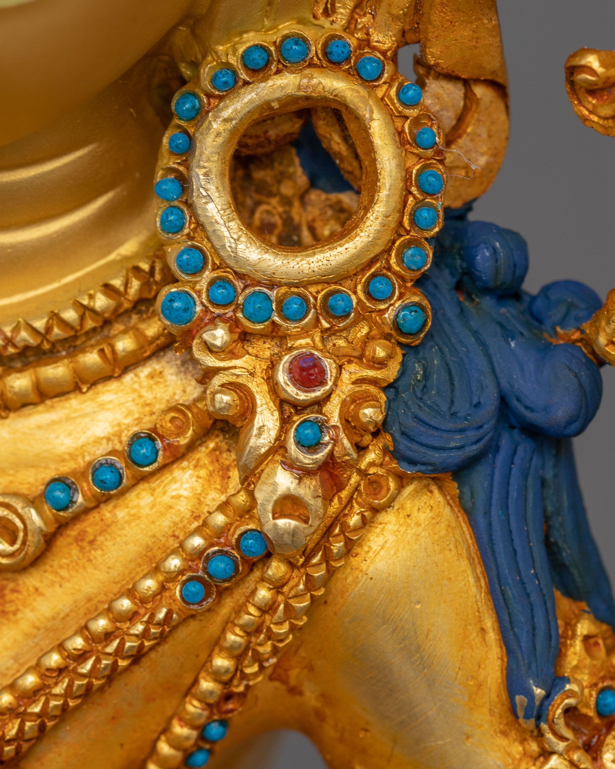 Handmade Figurine of Manjushri, The Wisdom Bodhisattva | Meditation & Altar Decor