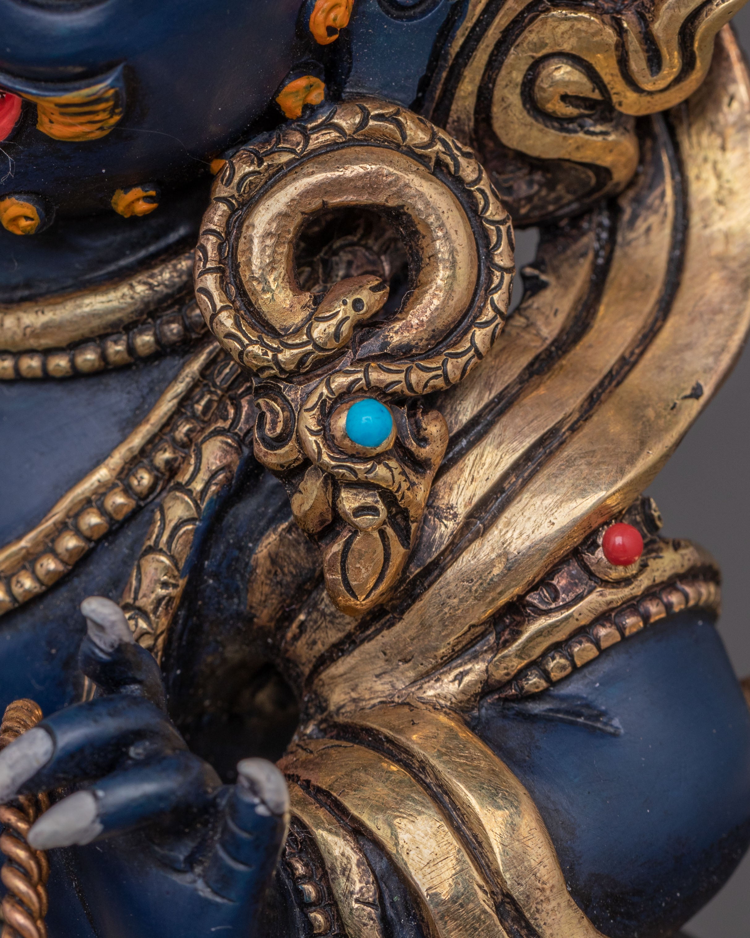 Wrathful Tantric Protector Vajrapani Statue | Himalayan Buddhist Sculpture