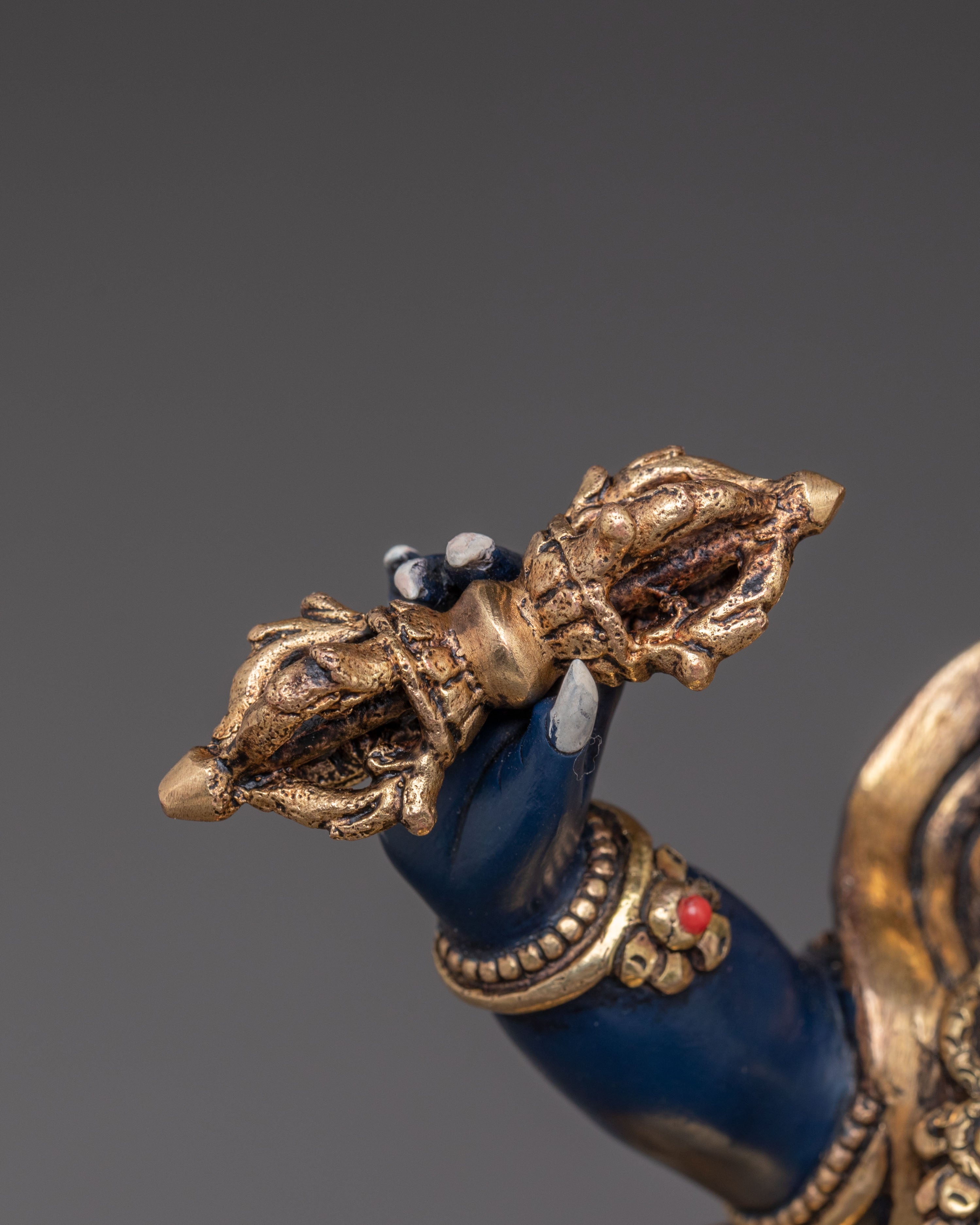 Wrathful Tantric Protector Vajrapani Statue | Himalayan Buddhist Sculpture