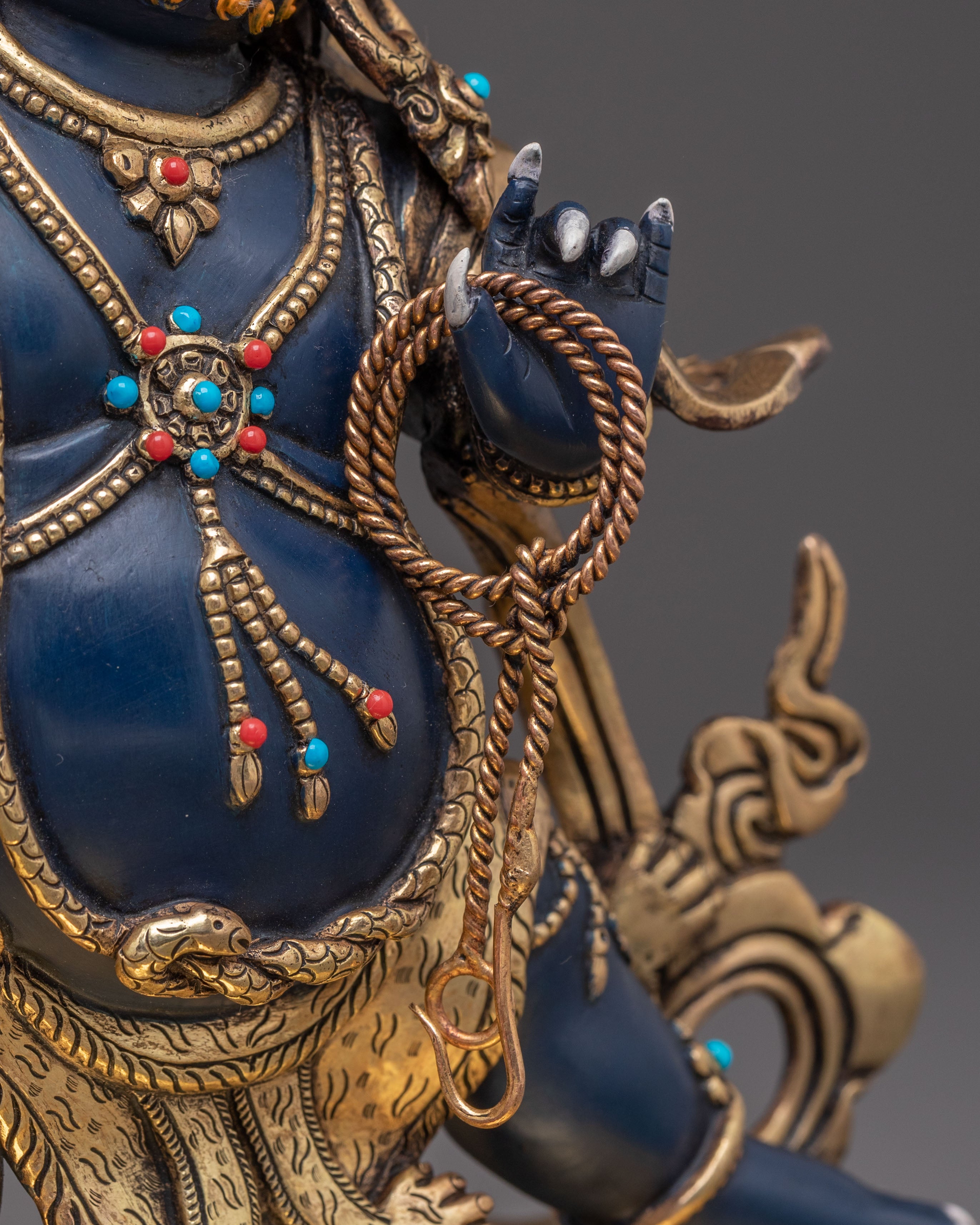 Wrathful Tantric Protector Vajrapani Statue | Himalayan Buddhist Sculpture