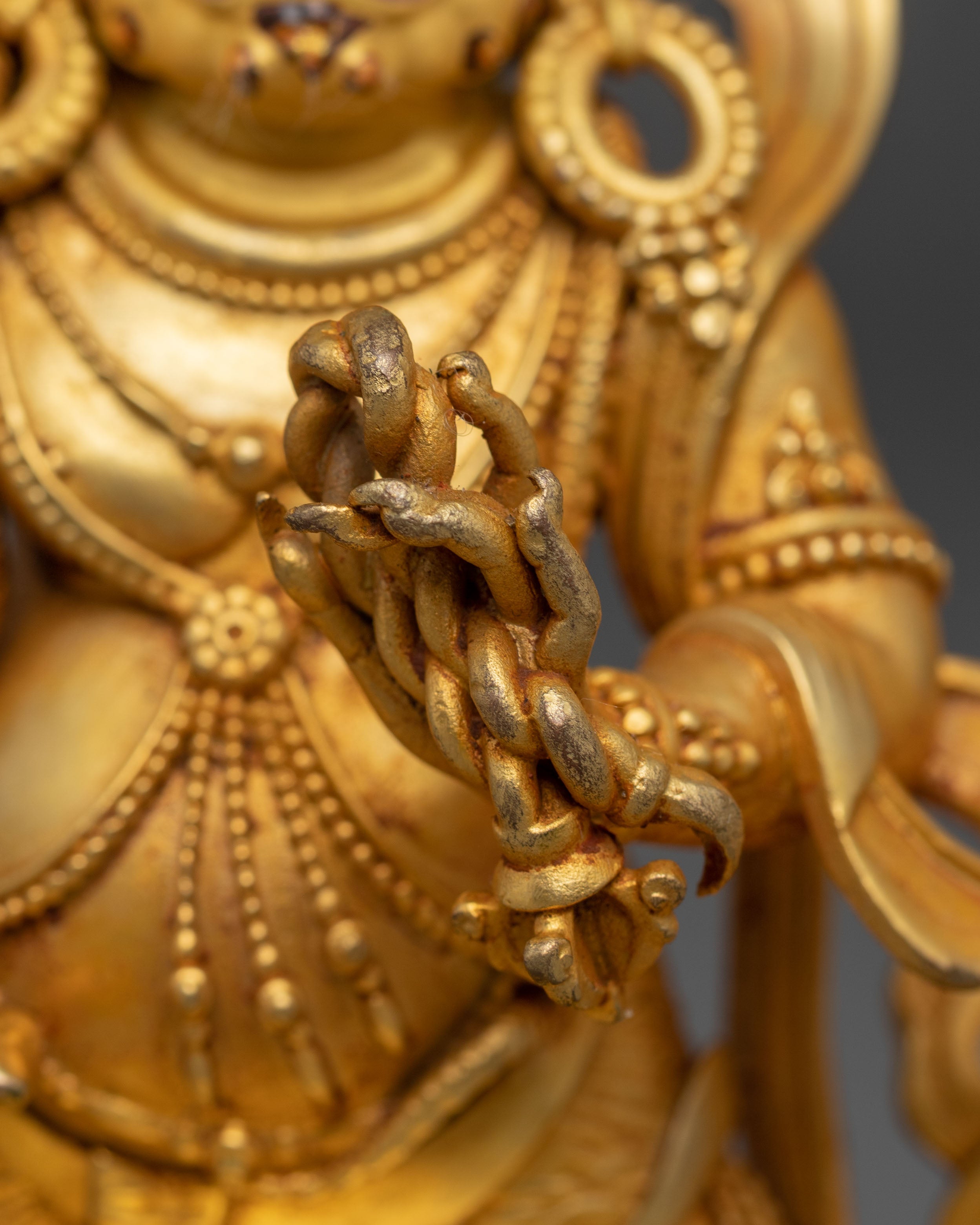 Tibetan Vajrapani Copper Figurine, Protector Deity | Symbol of Power