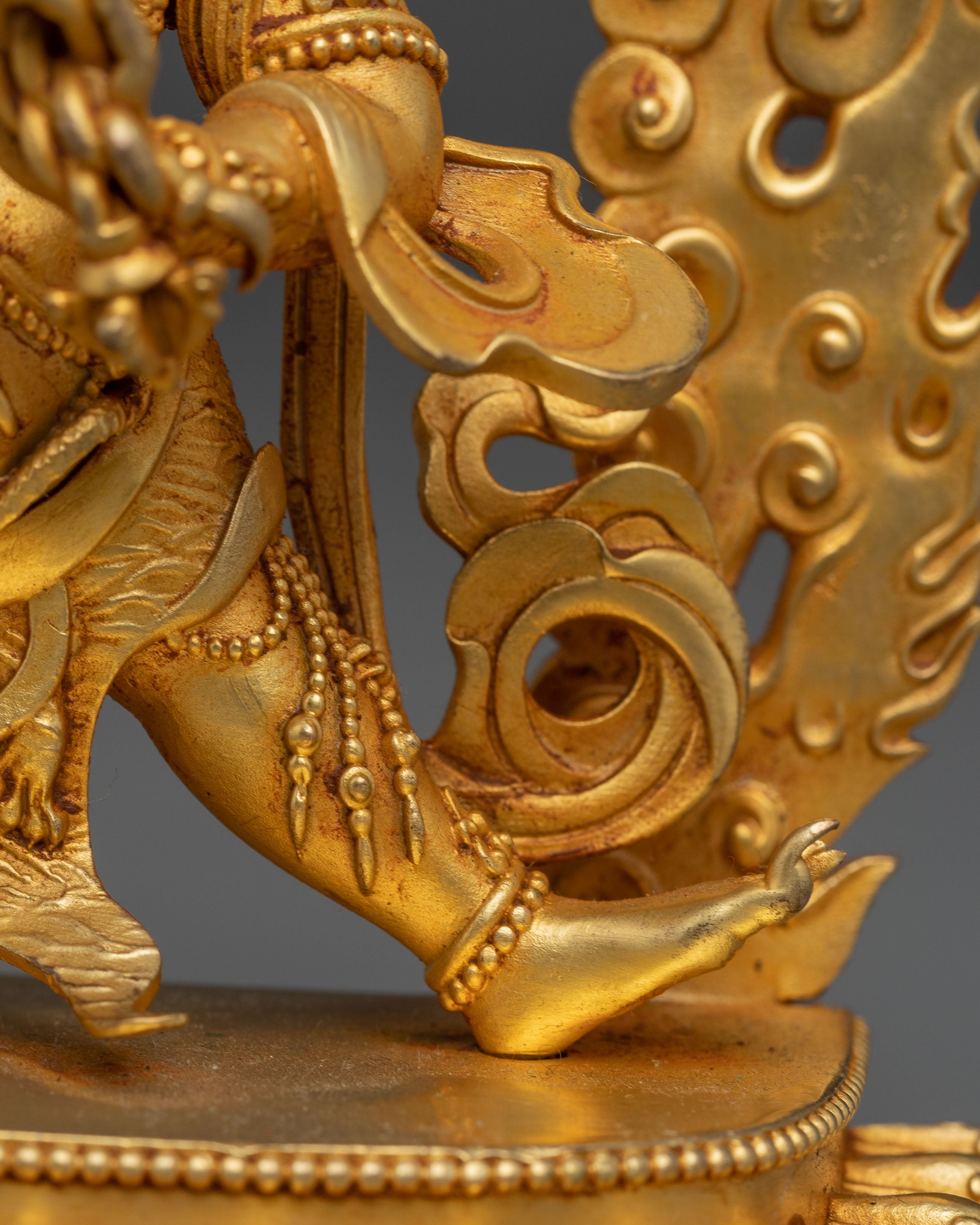 Tibetan Vajrapani Copper Figurine, Protector Deity | Symbol of Power