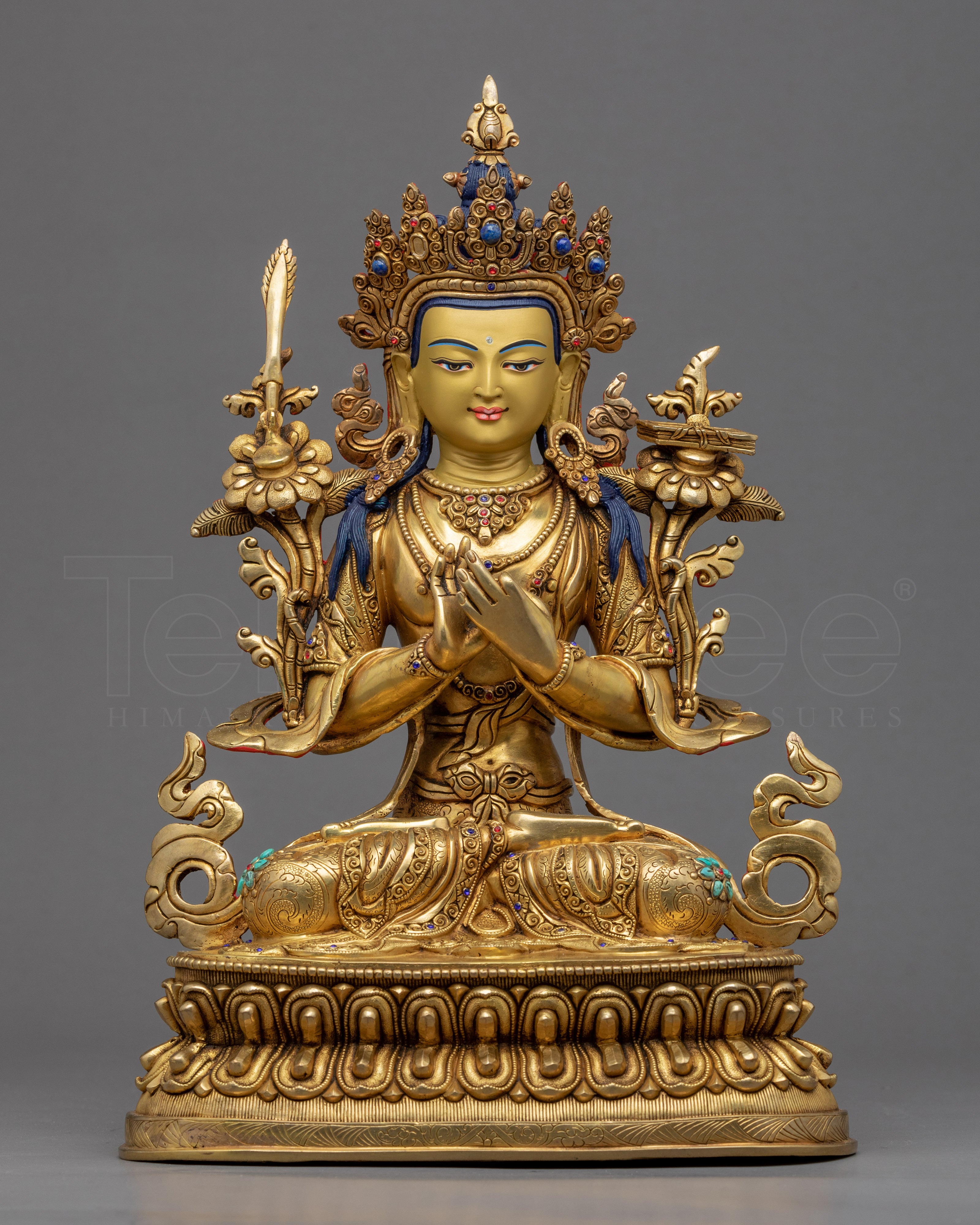 Manjushri Bodhisattva Of Wisdom Statue | Traditional Himalayan Art