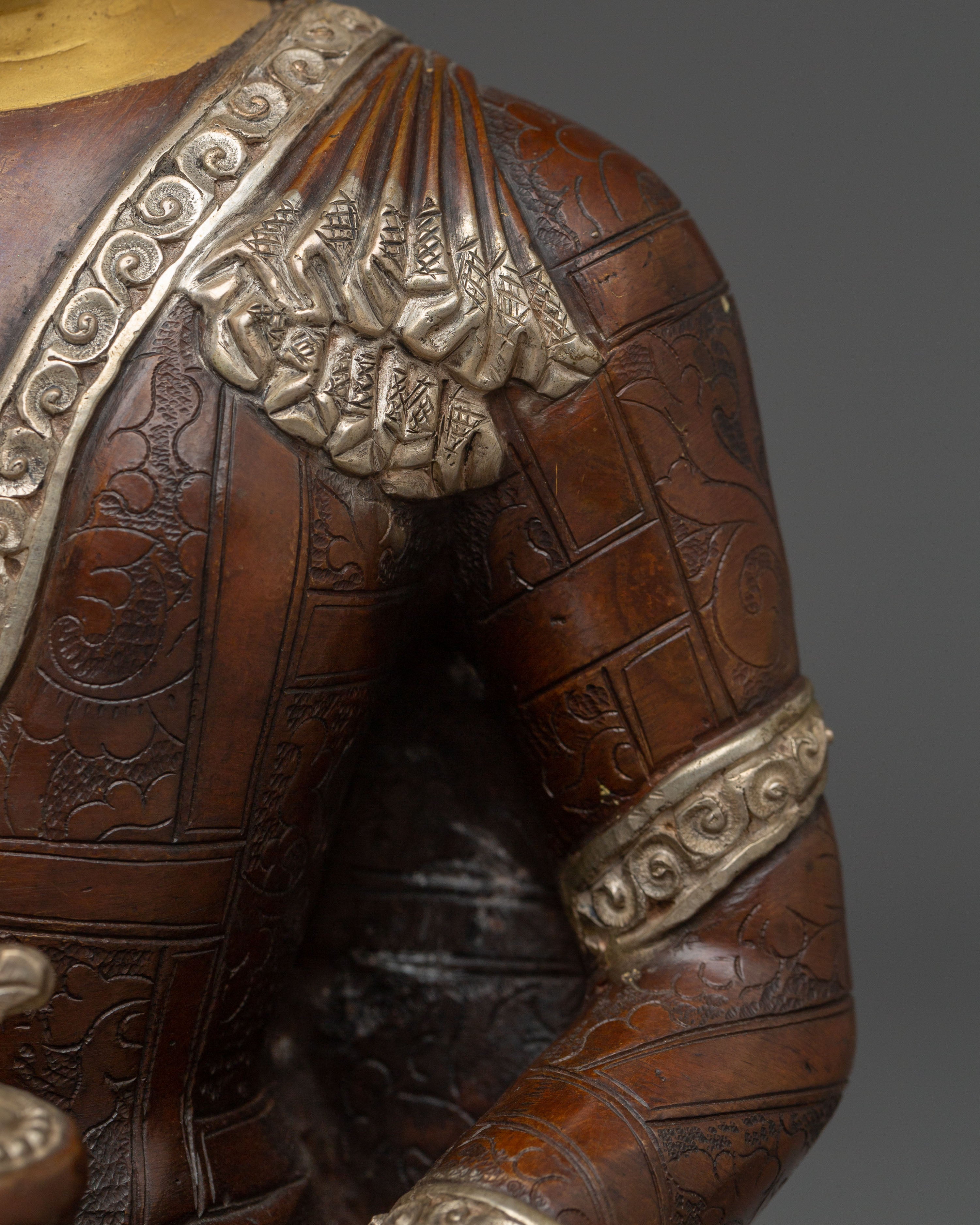 Serene Statue of Supreme Healing Buddha Bhaisajyaguru | Tibetan Medicine Buddha