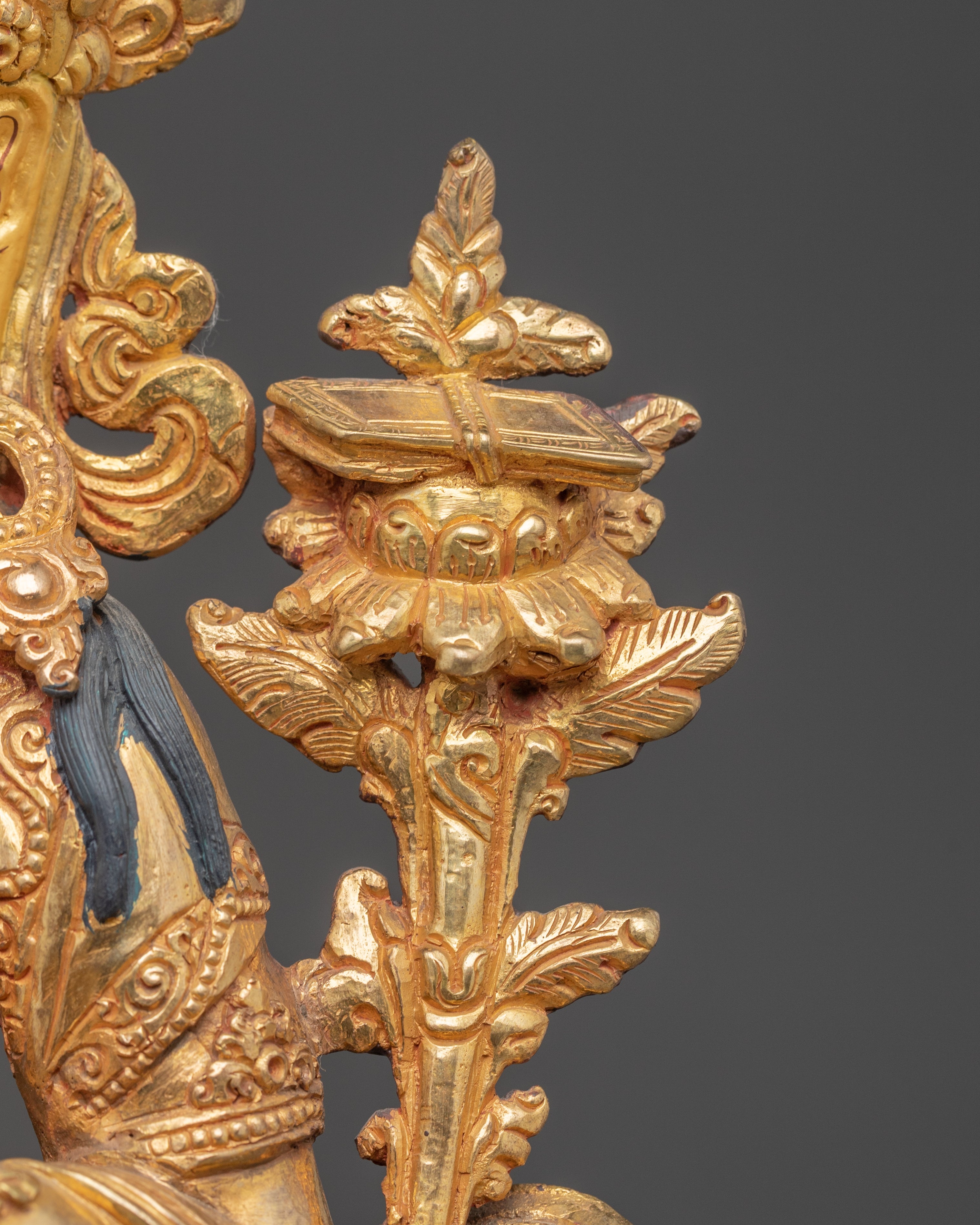 Wisdom Bodhisattva Manjushri Golden Statue | Embodiment of Transcendent Insight