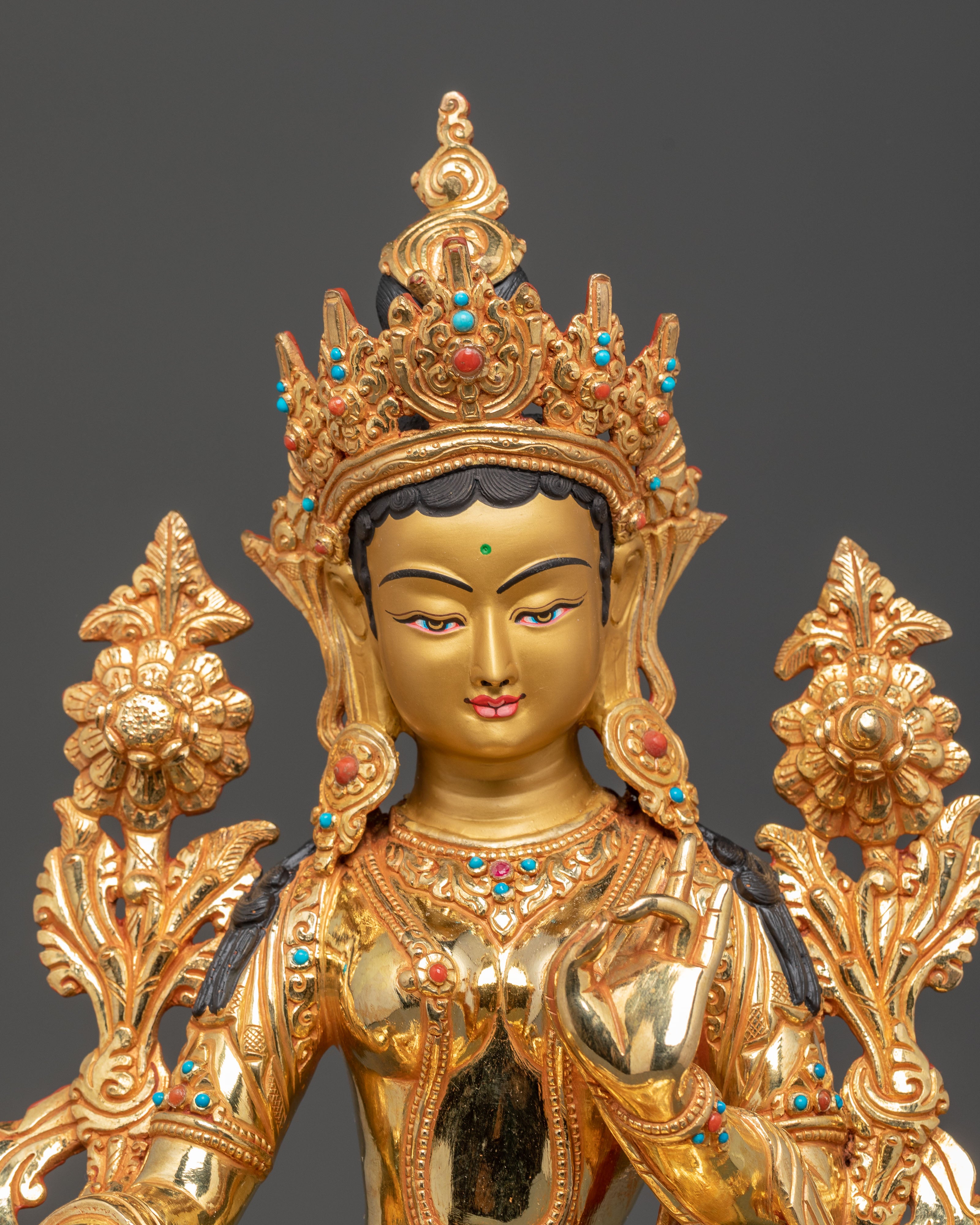 Statue of Green Tara: Compassion and Active Protection