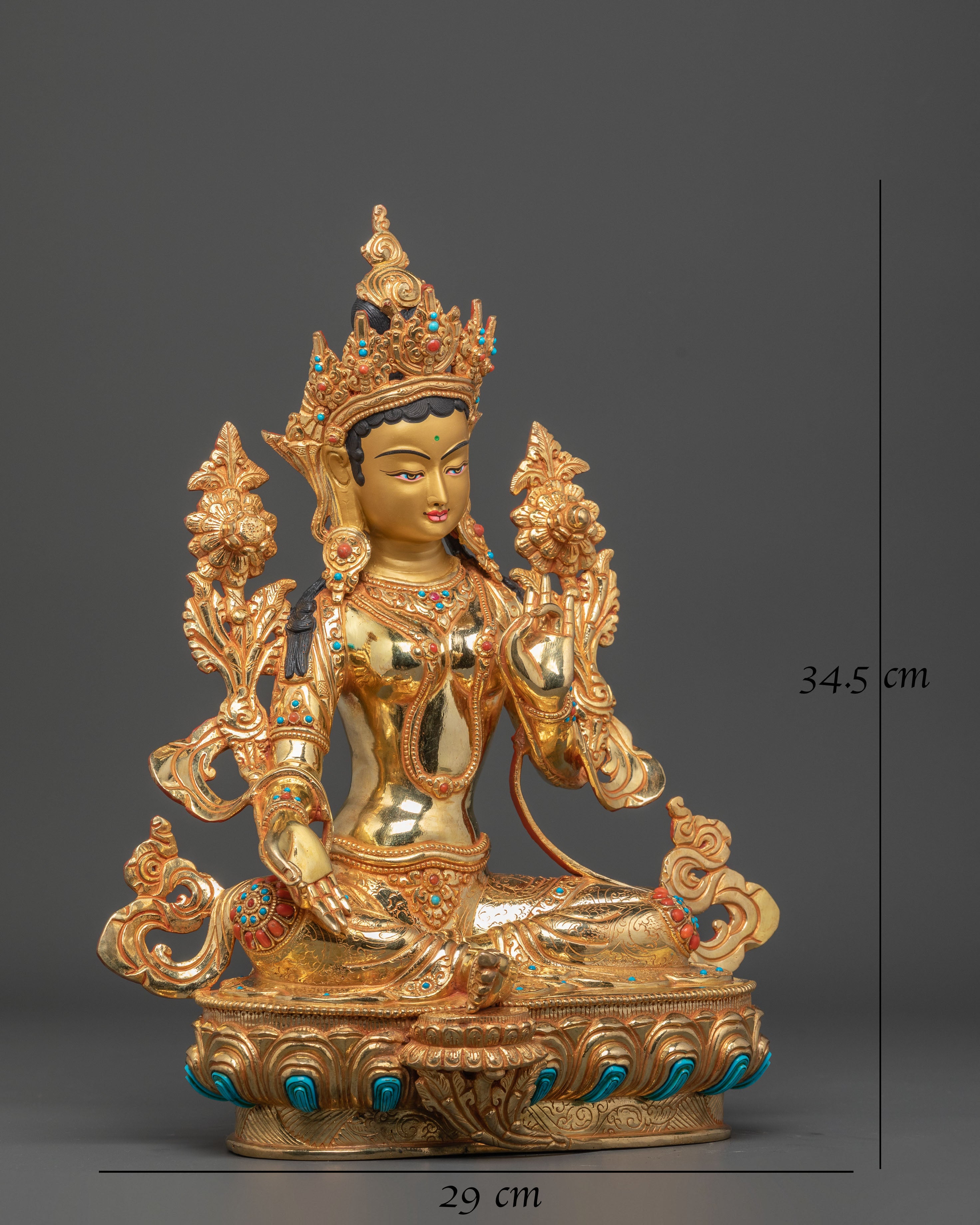 Statue of Green Tara: Compassion and Active Protection