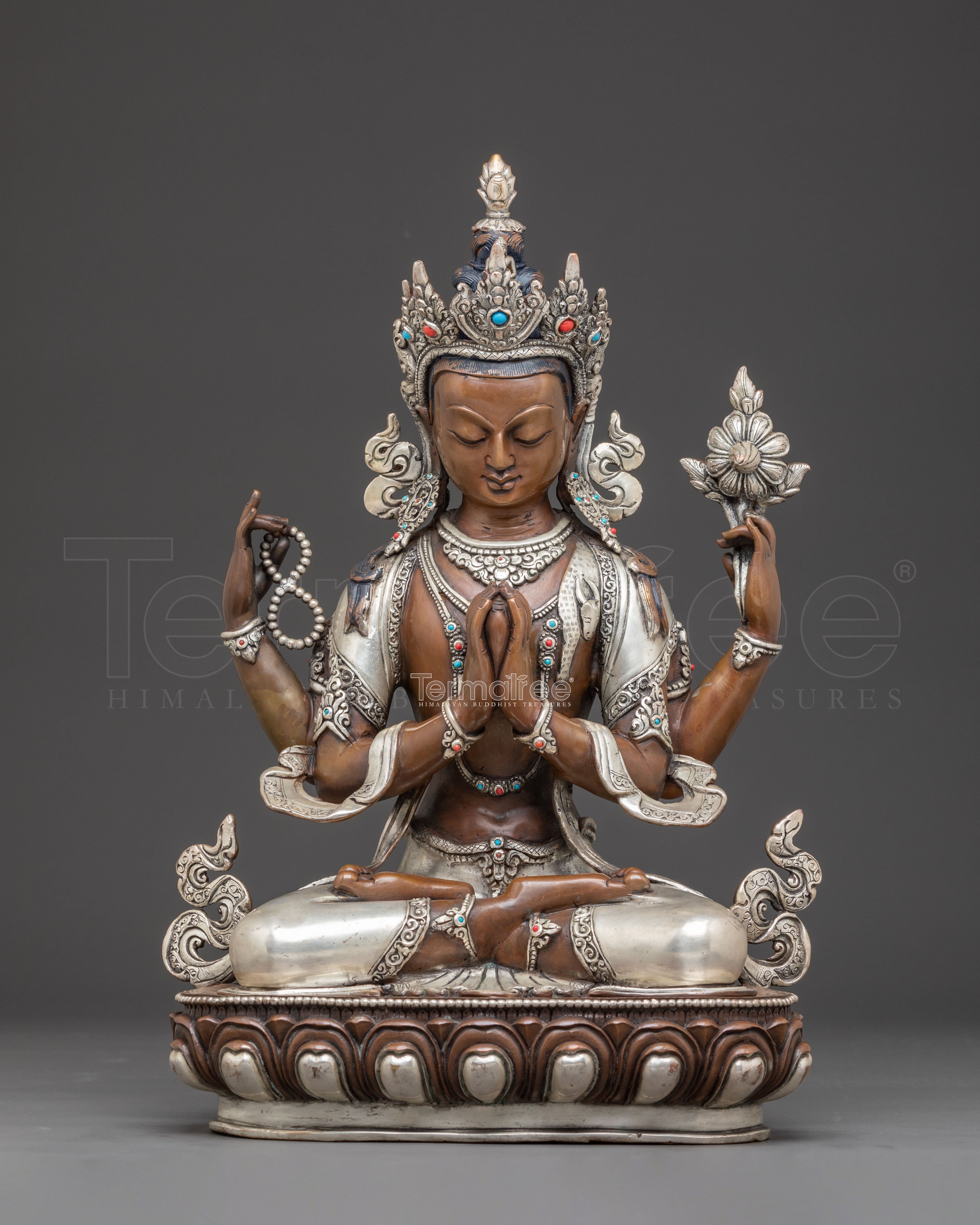 Chenrezig - The Compassionate Bodhisattva Statue | Tibetan Sculpture