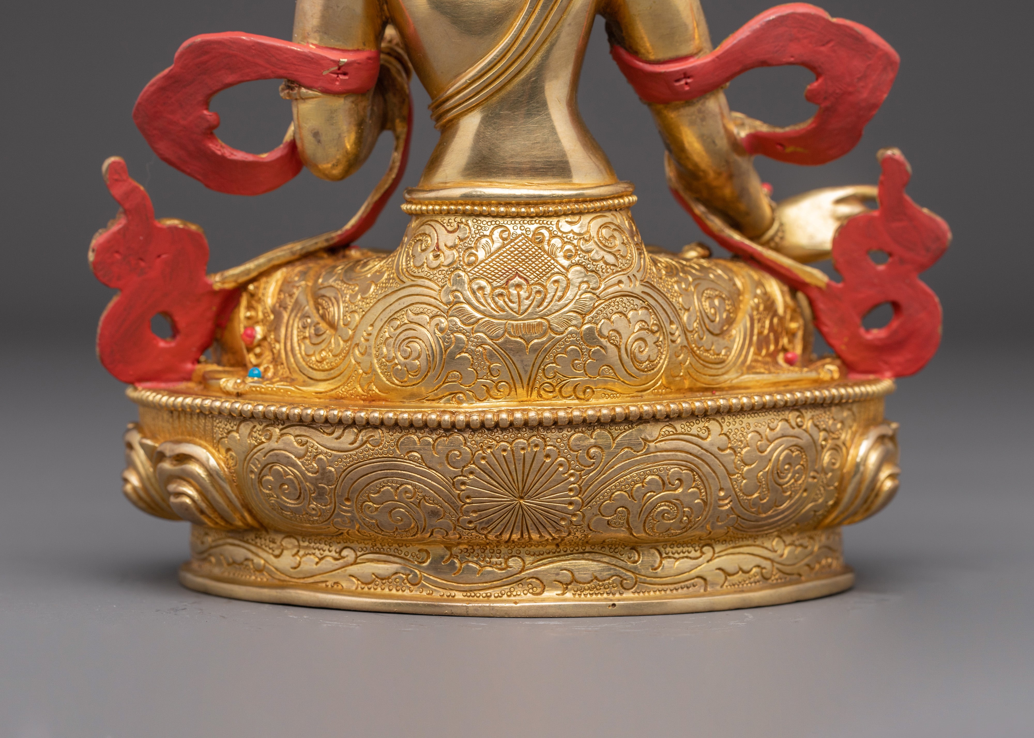 Statue of Bodhisattva Dukar | Gold Gilded Tibetan Icon