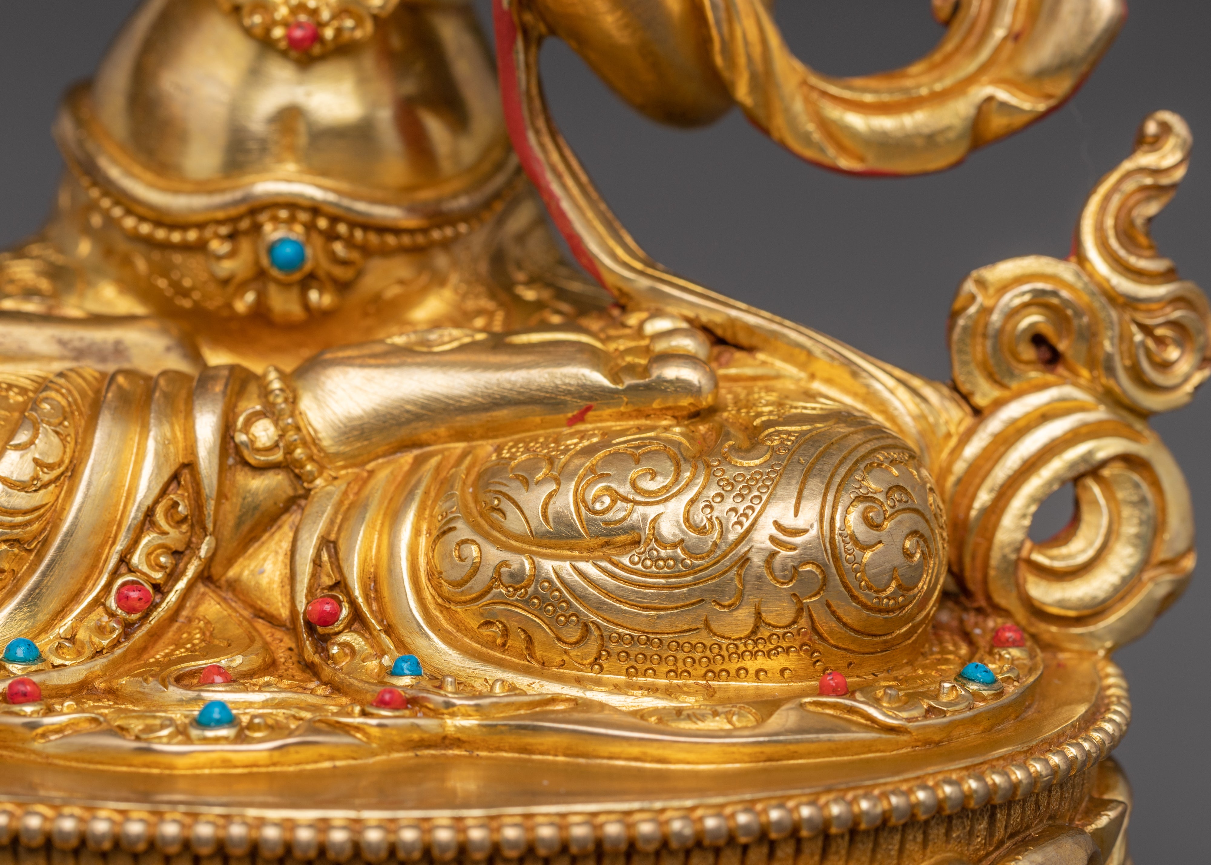 Statue of Bodhisattva Dukar | Gold Gilded Tibetan Icon