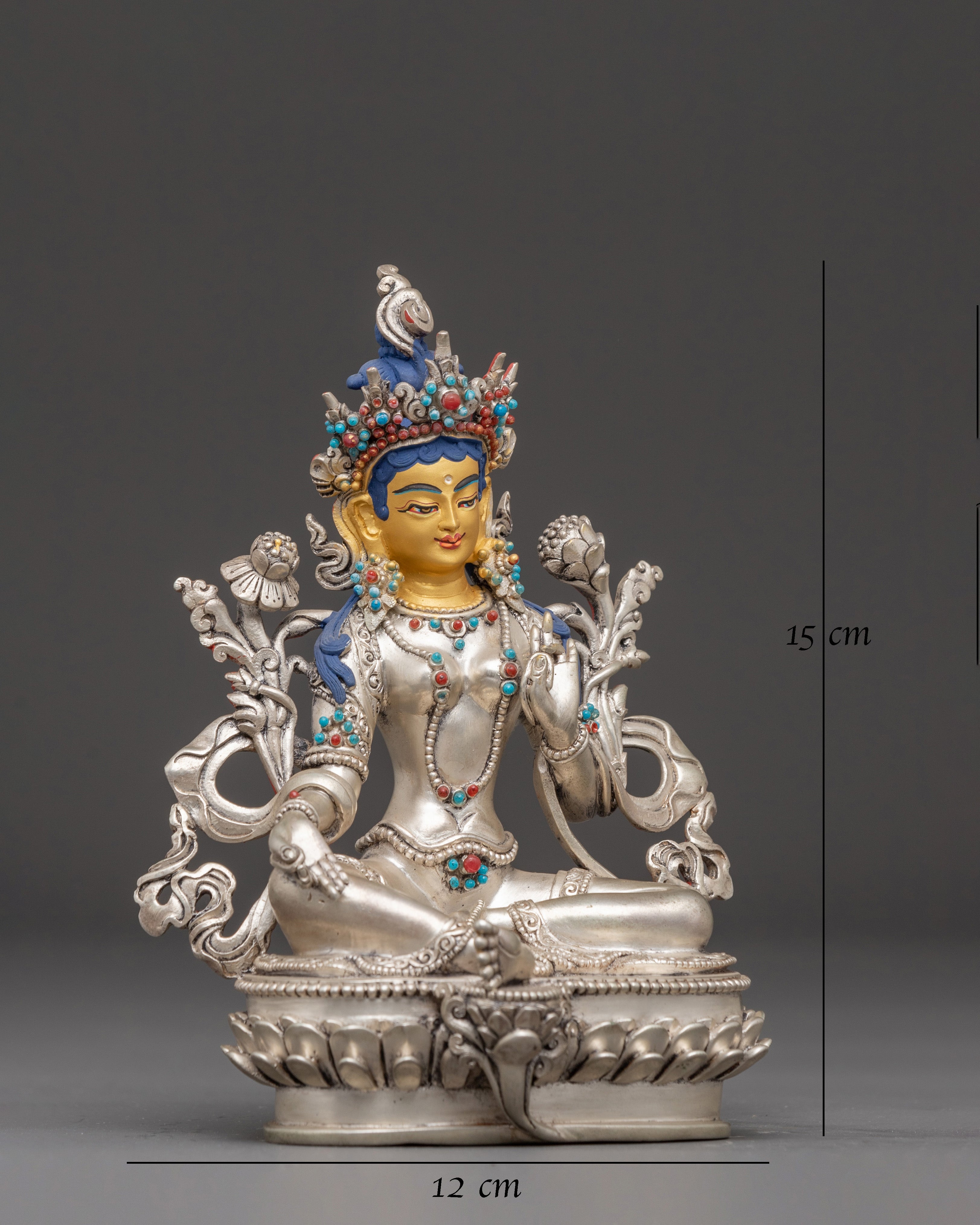 Handmade Statue of Green Tara, Mother of Liberation