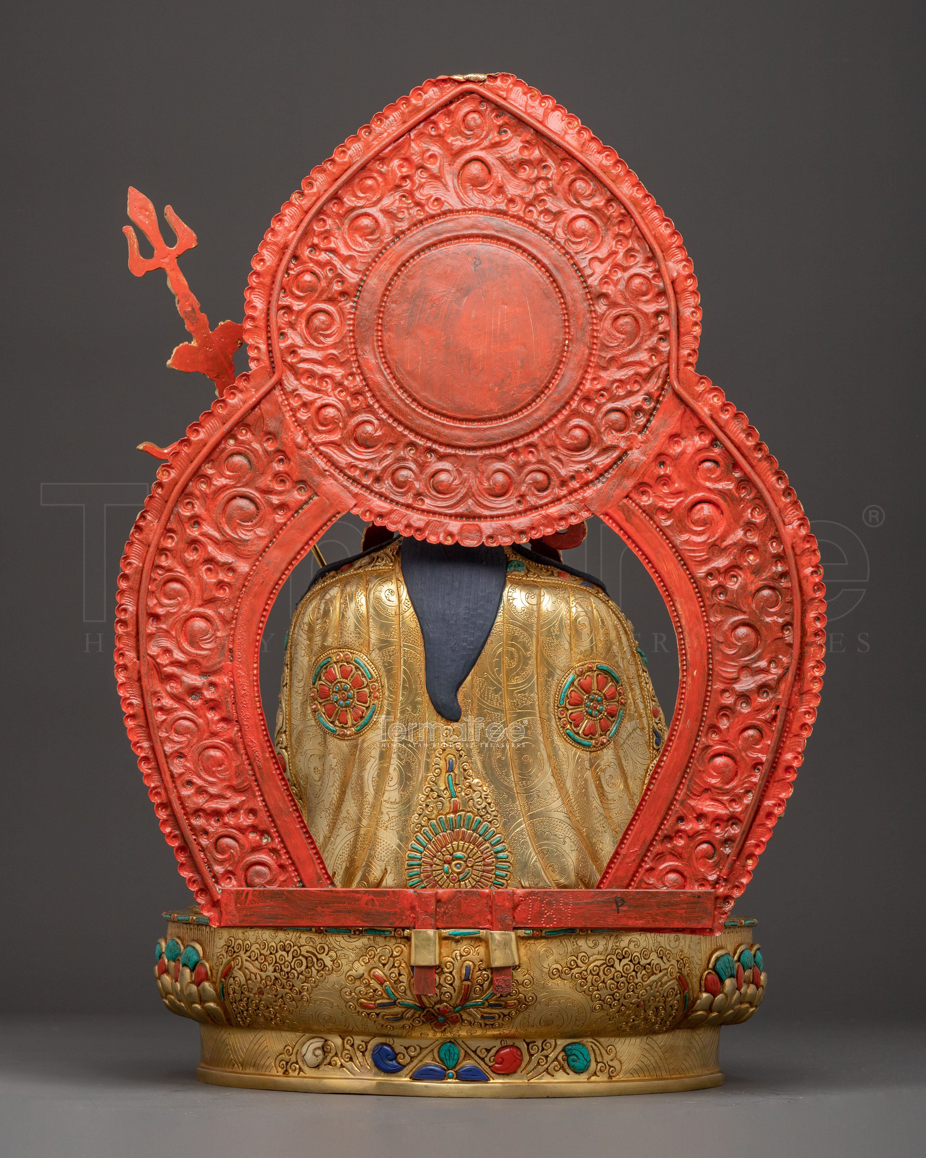 Sacred Golden Guru Rinpoche Meditation Statue