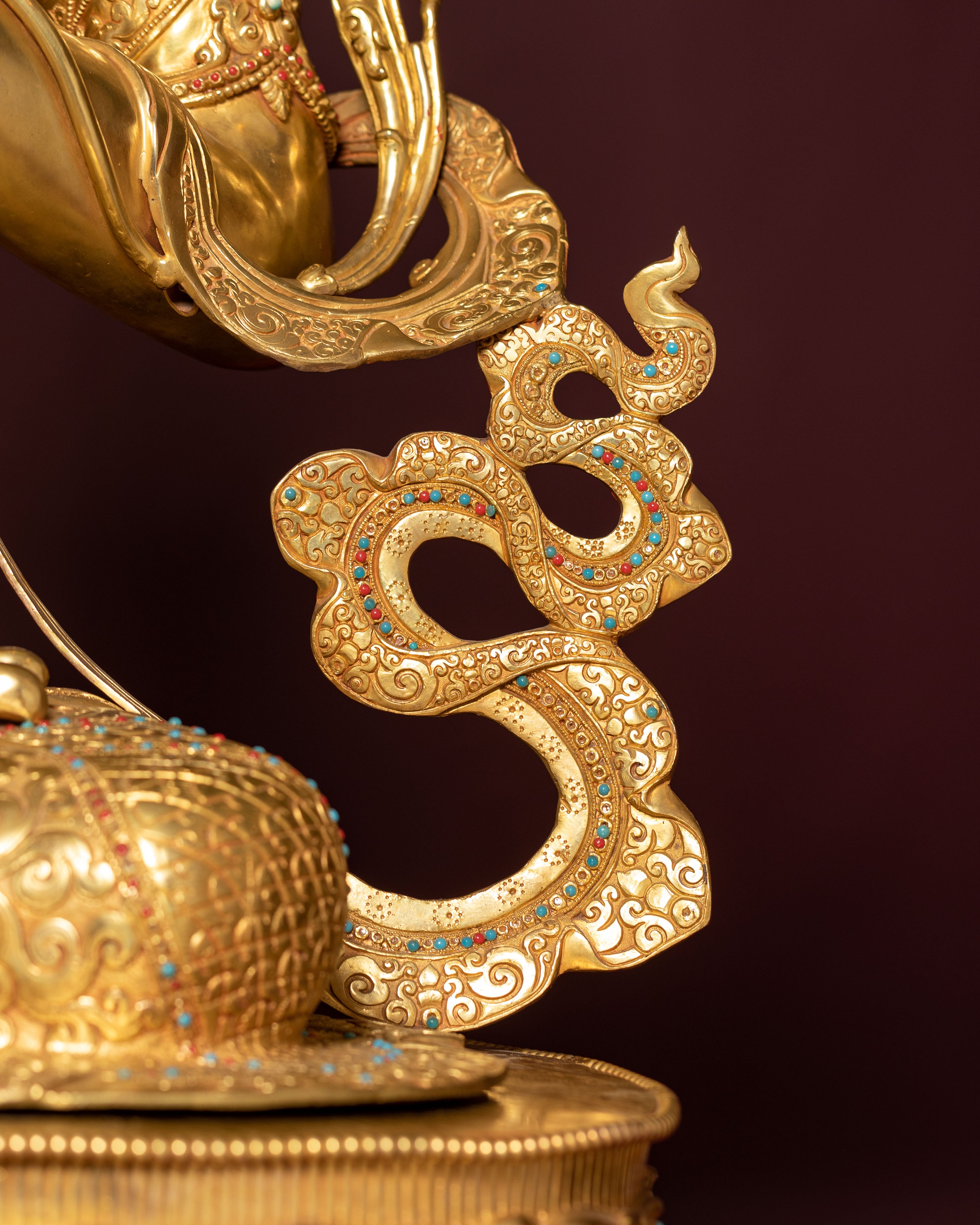 Handcrafted Seven-eyed Healing Goddess White Tara Sculpture