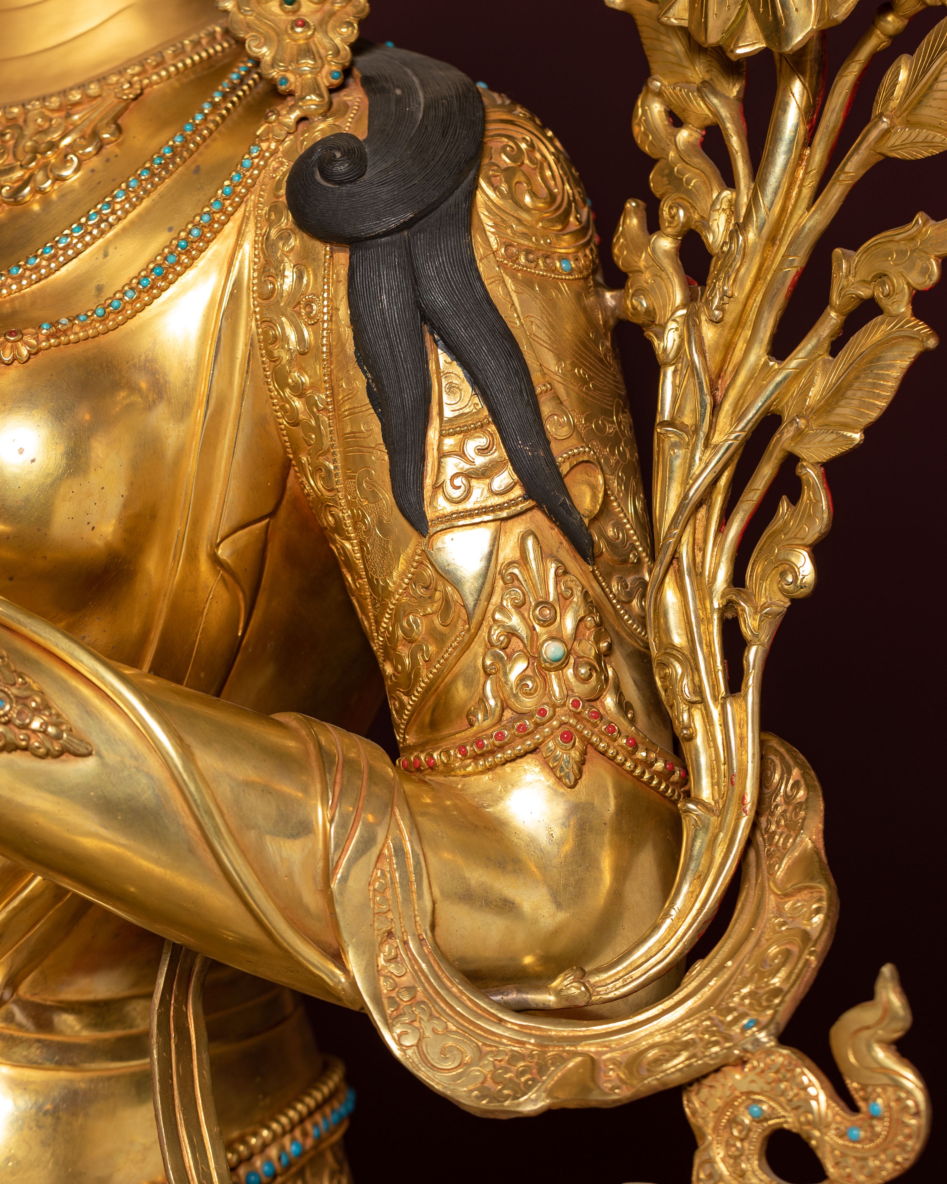 Handcrafted Seven-eyed Healing Goddess White Tara Sculpture