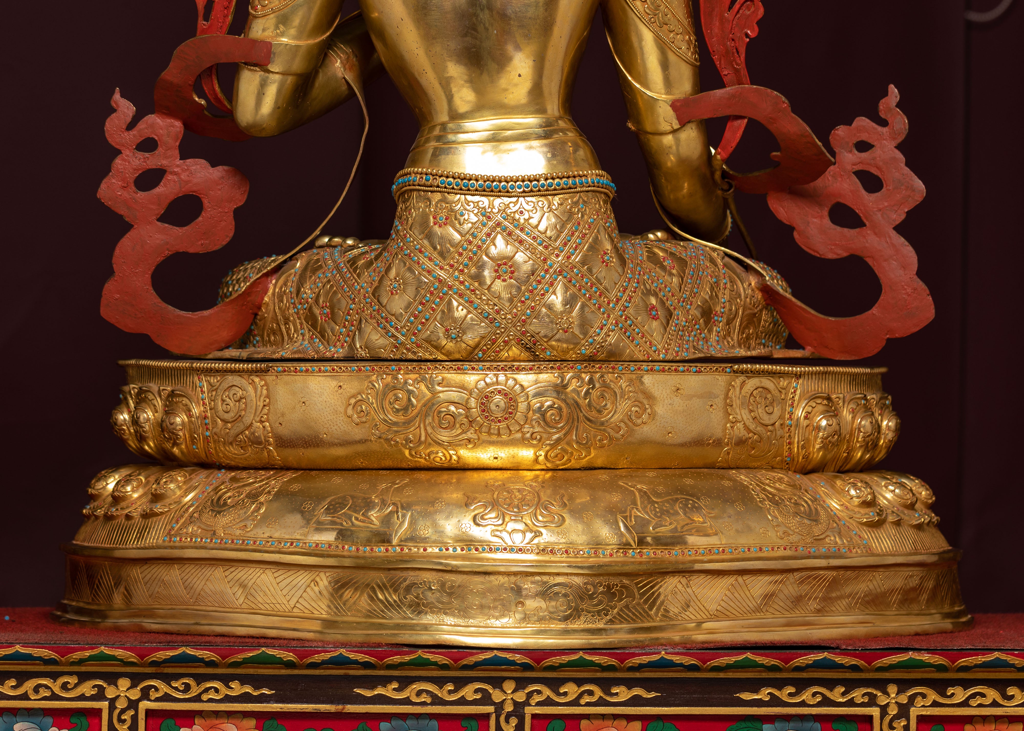 Handcrafted Seven-eyed Healing Goddess White Tara Sculpture