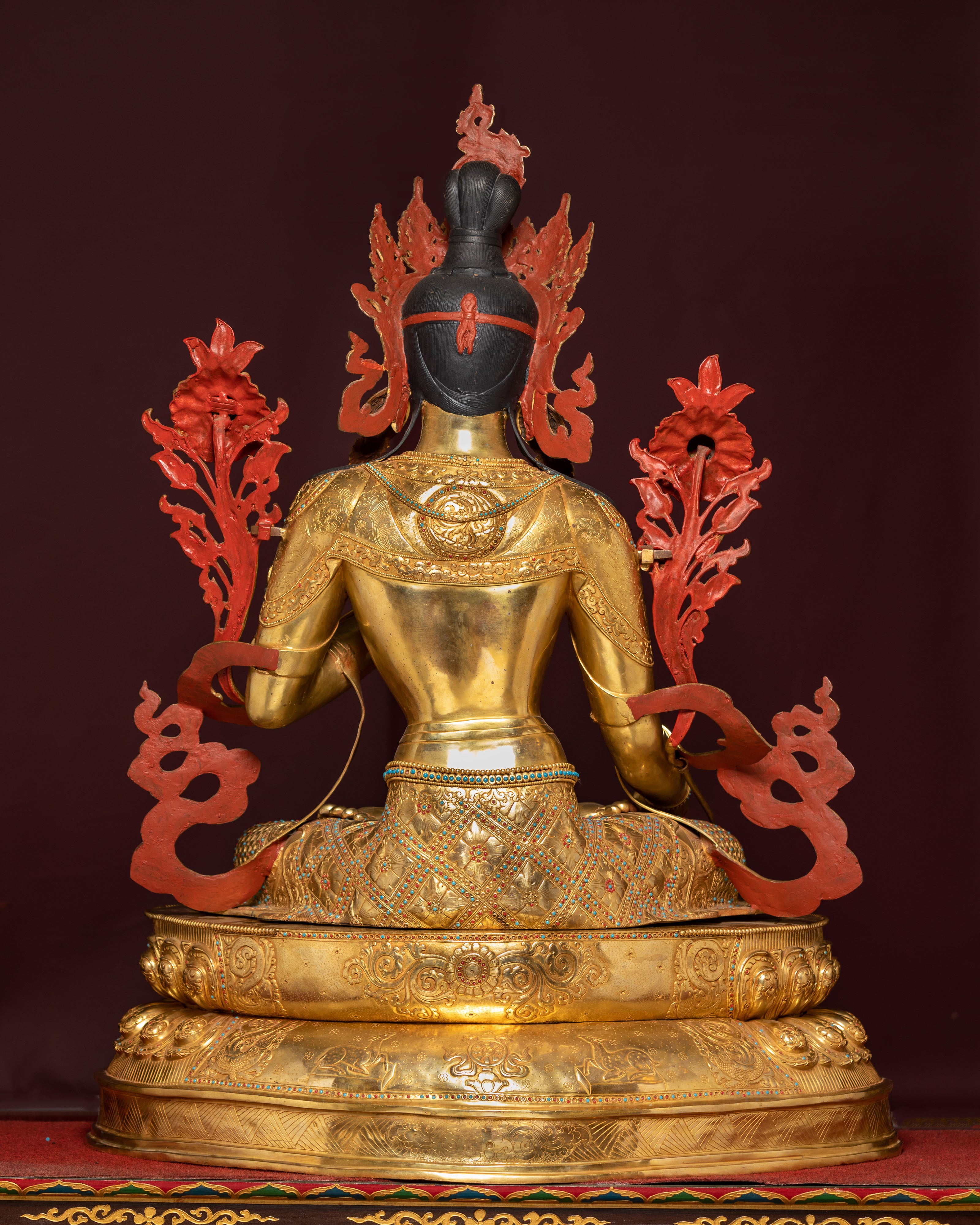 Handcrafted Seven-eyed Healing Goddess White Tara Sculpture