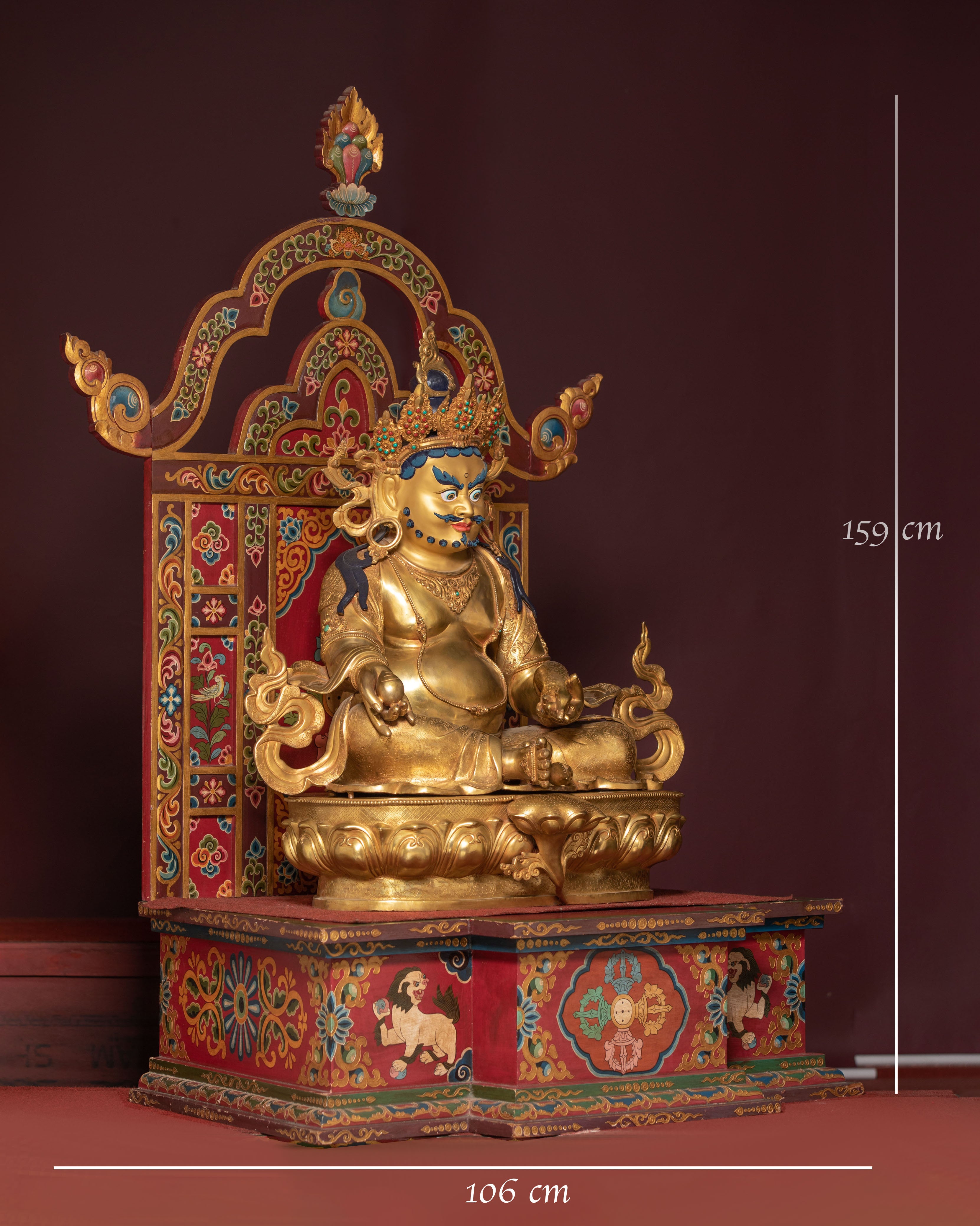 Majestic "Wealth Icon" Dzambhala Statue: Symbol of Abundance