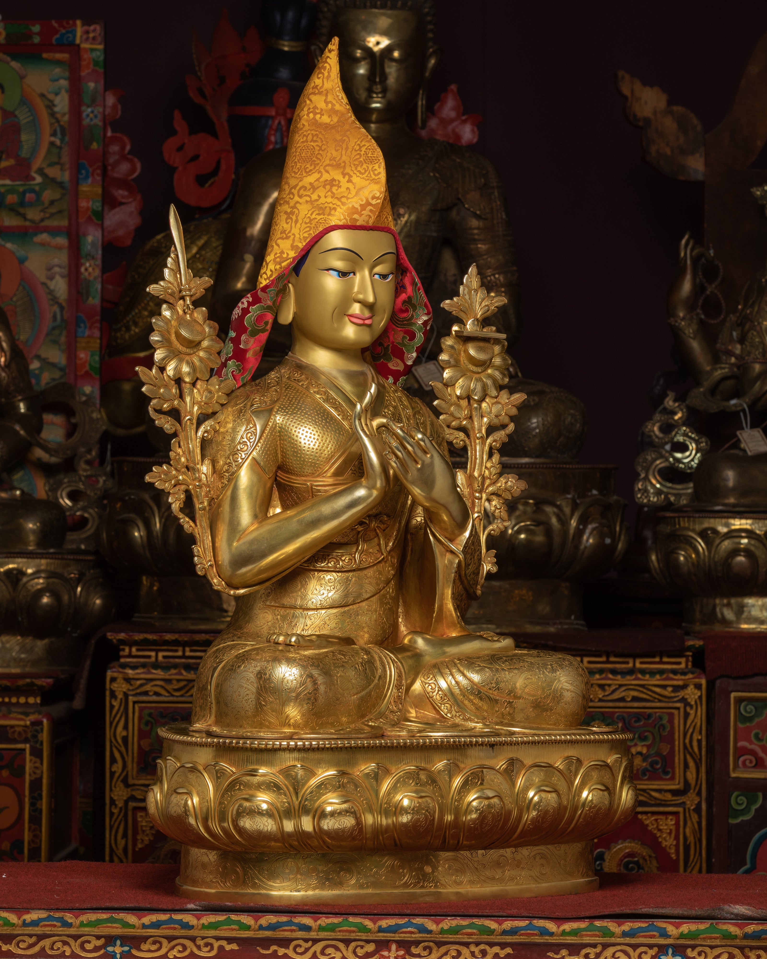 Tsongkhapa, Je Gyaltsab, and Je Khedrup Sculptures Set