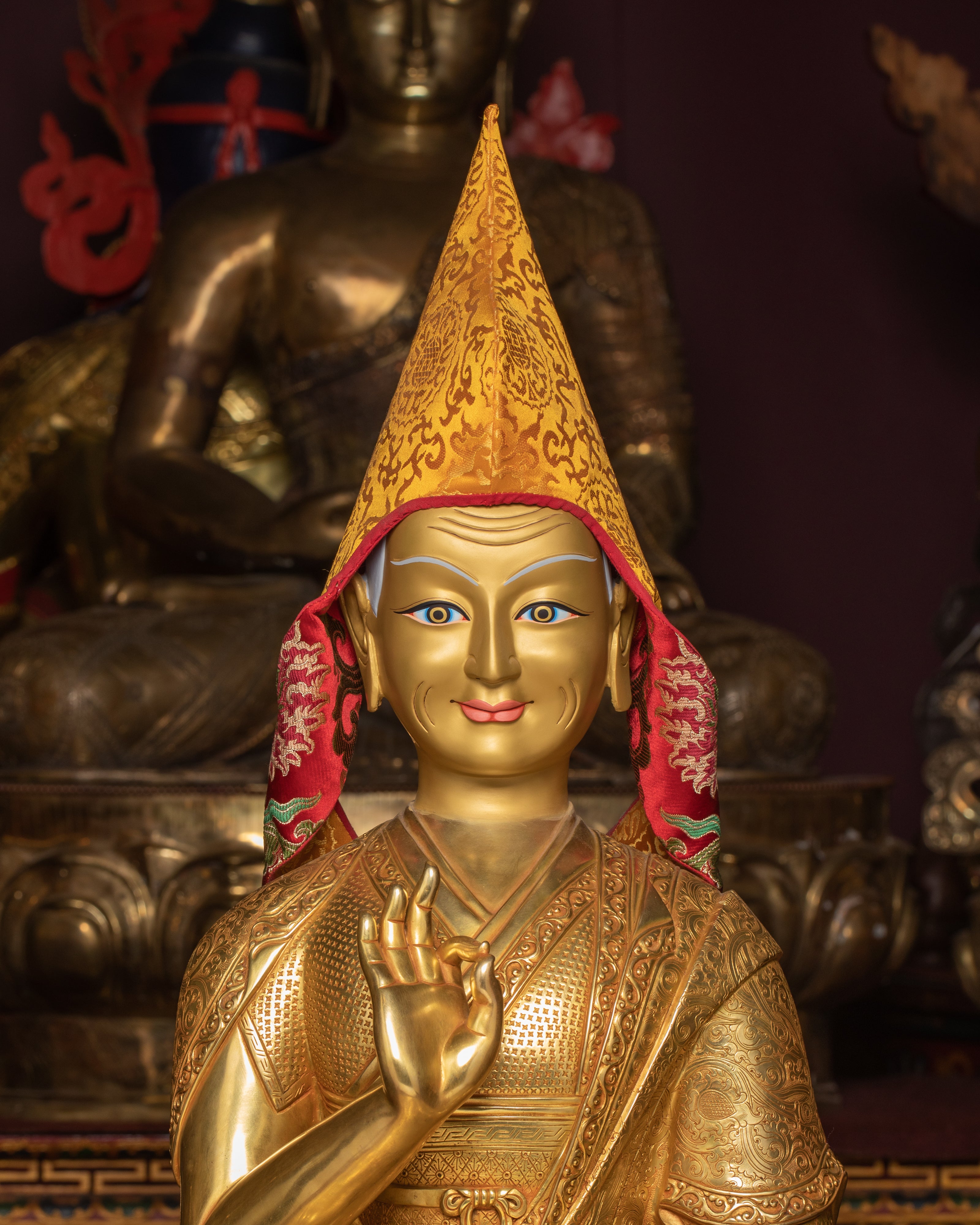 Tsongkhapa, Je Gyaltsab, and Je Khedrup Sculptures Set