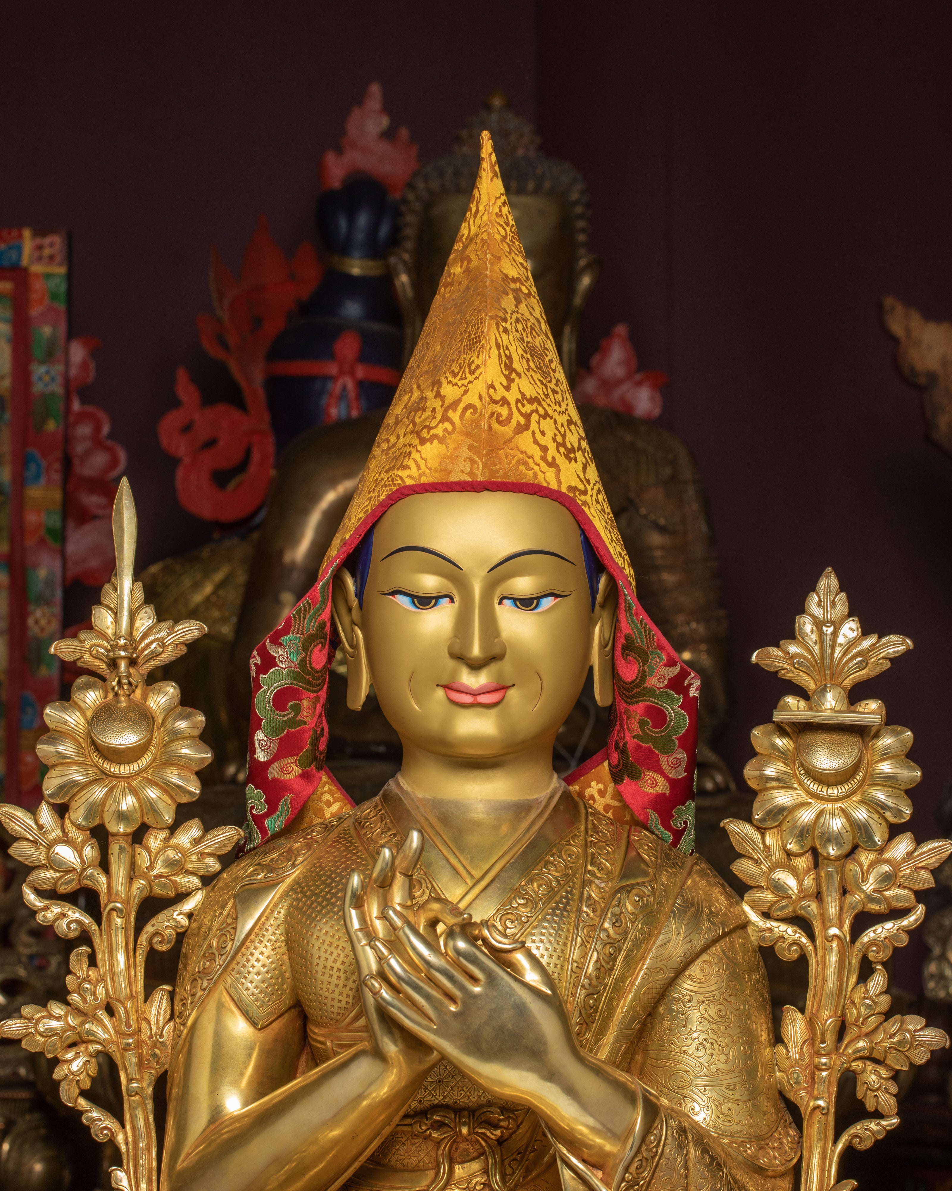 Tsongkhapa, Je Gyaltsab, and Je Khedrup Sculptures Set