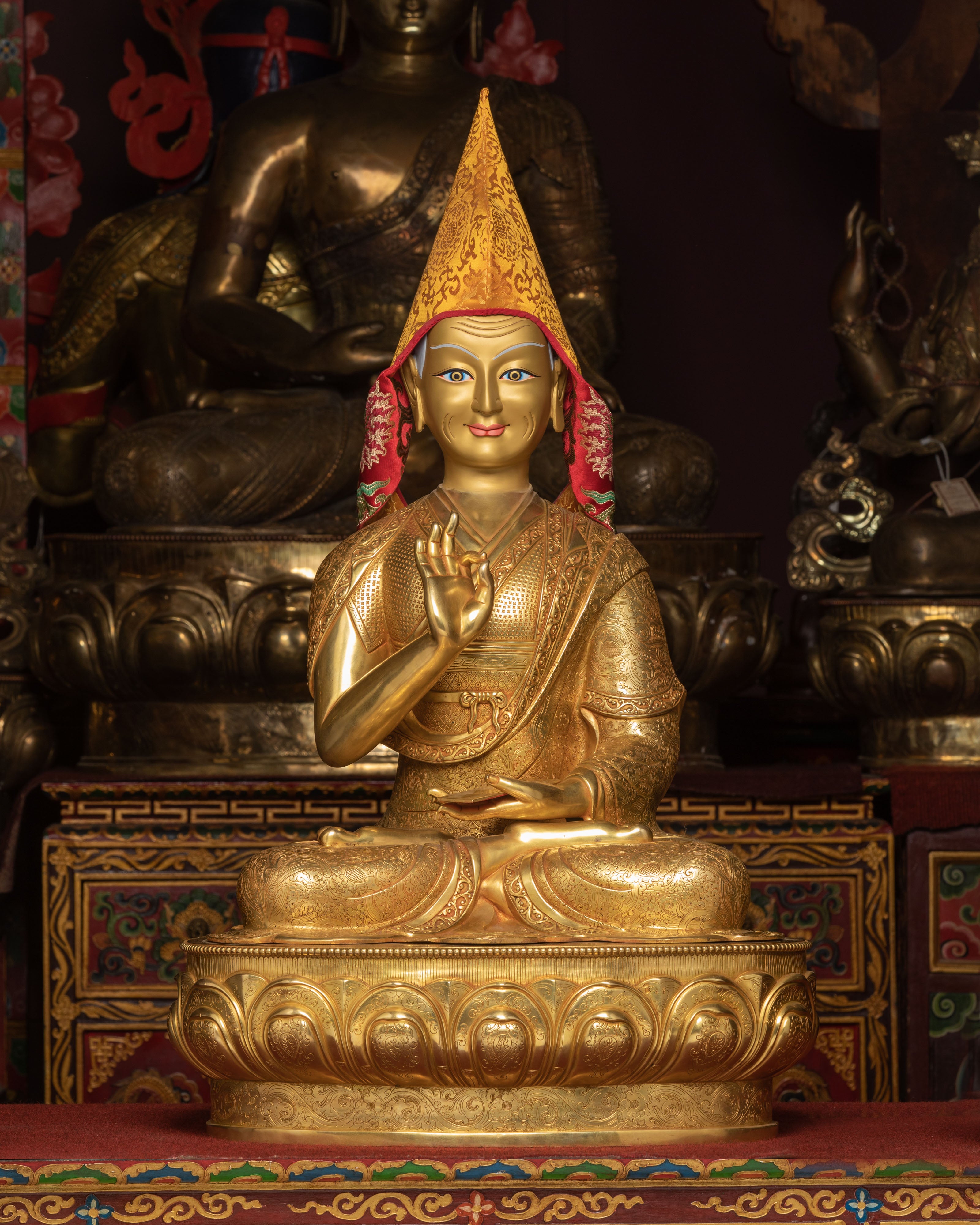 Tsongkhapa, Je Gyaltsab, and Je Khedrup Sculptures Set
