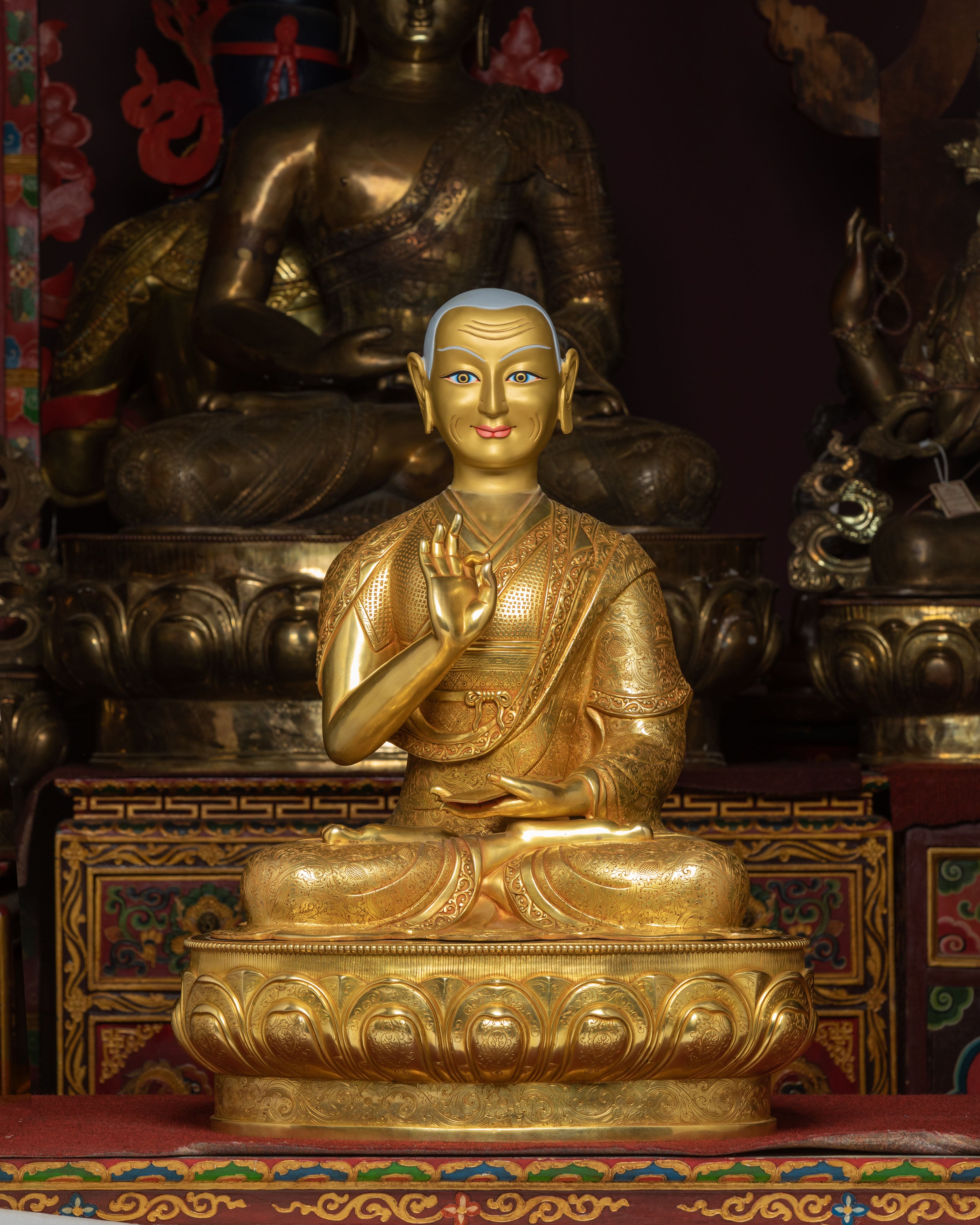 Tsongkhapa, Je Gyaltsab, and Je Khedrup Sculptures Set