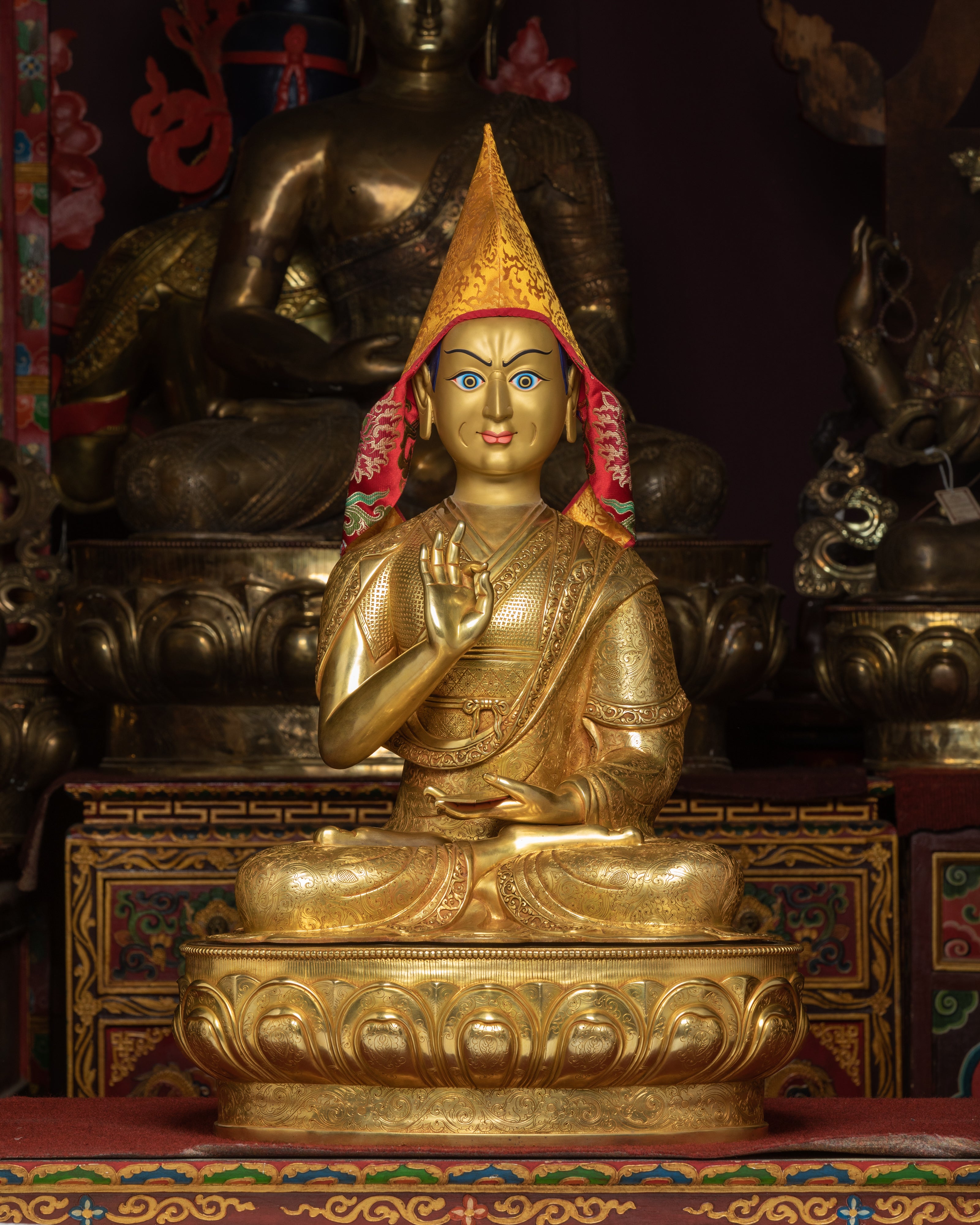 Tsongkhapa, Je Gyaltsab, and Je Khedrup Sculptures Set