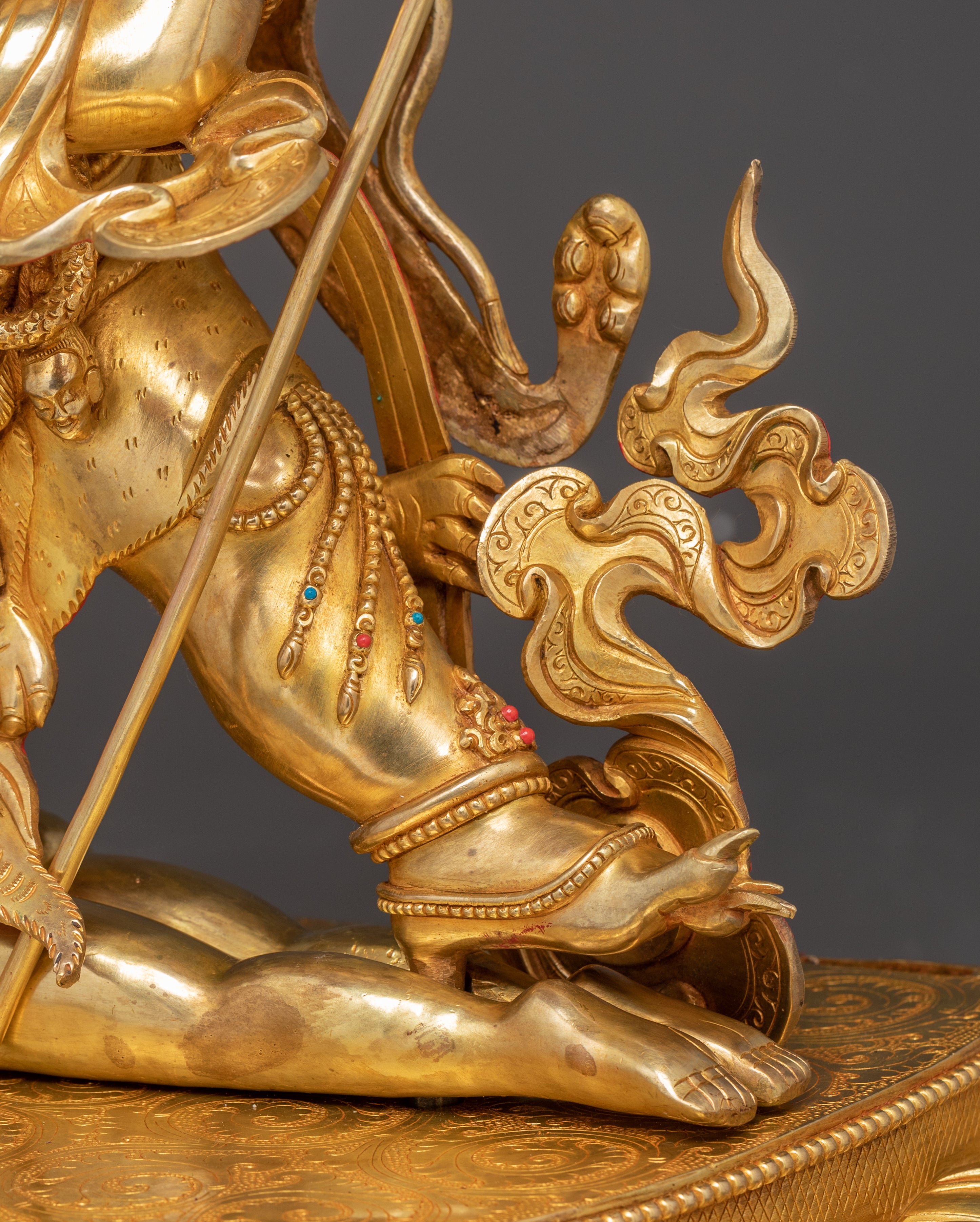 Four Armed Mahakala Handmade Copper Statue | Protector of the Dharma