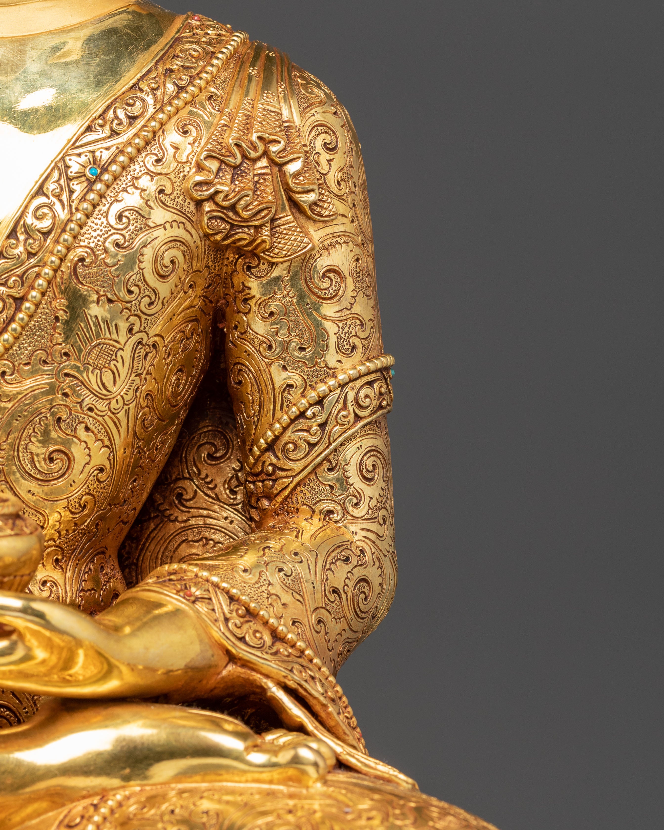 Himalayan Golden Shakyamuni Buddha Handmade Art | Historical Buddha