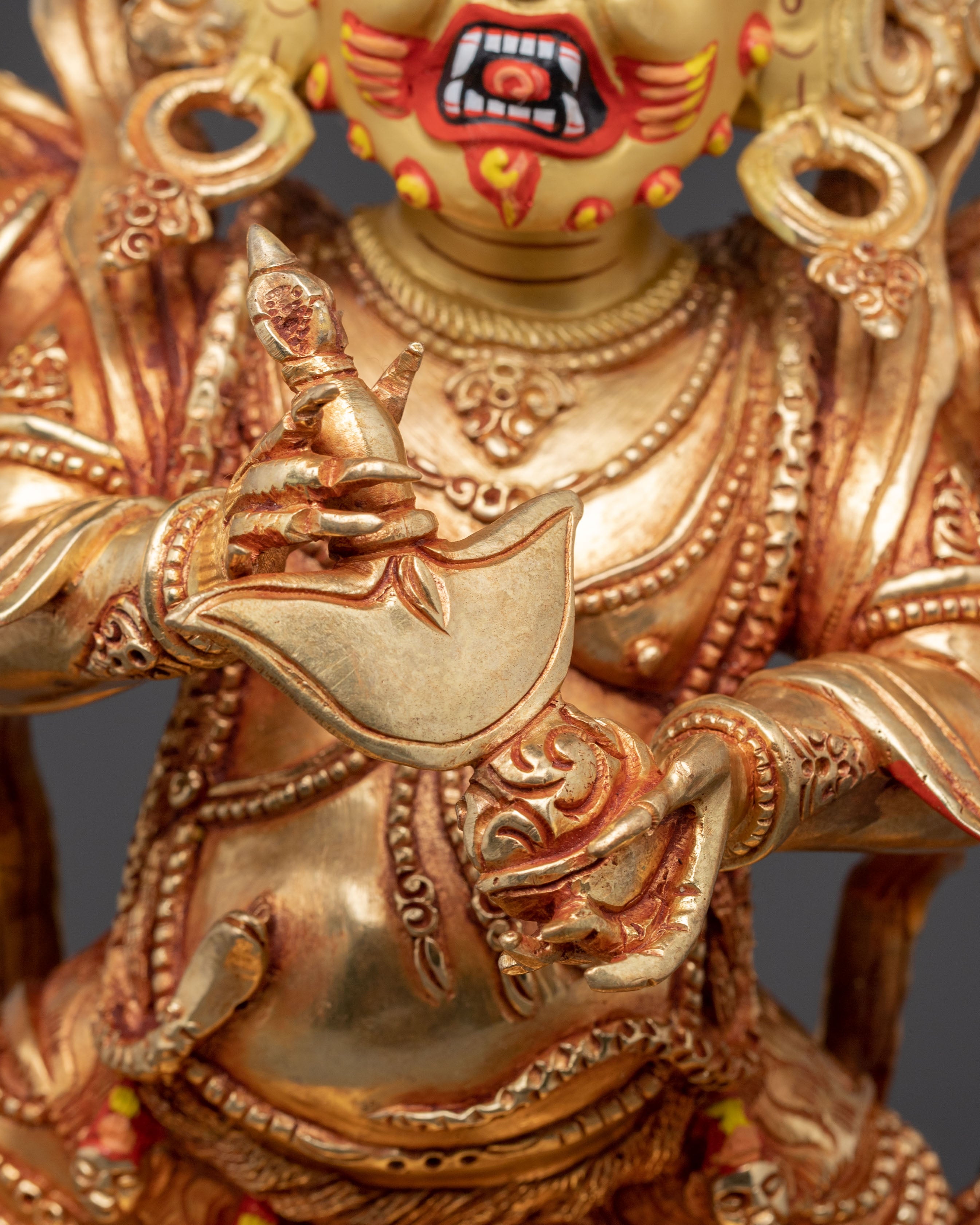Six Armed Mahakala Protector Statue | Wrathful Deity