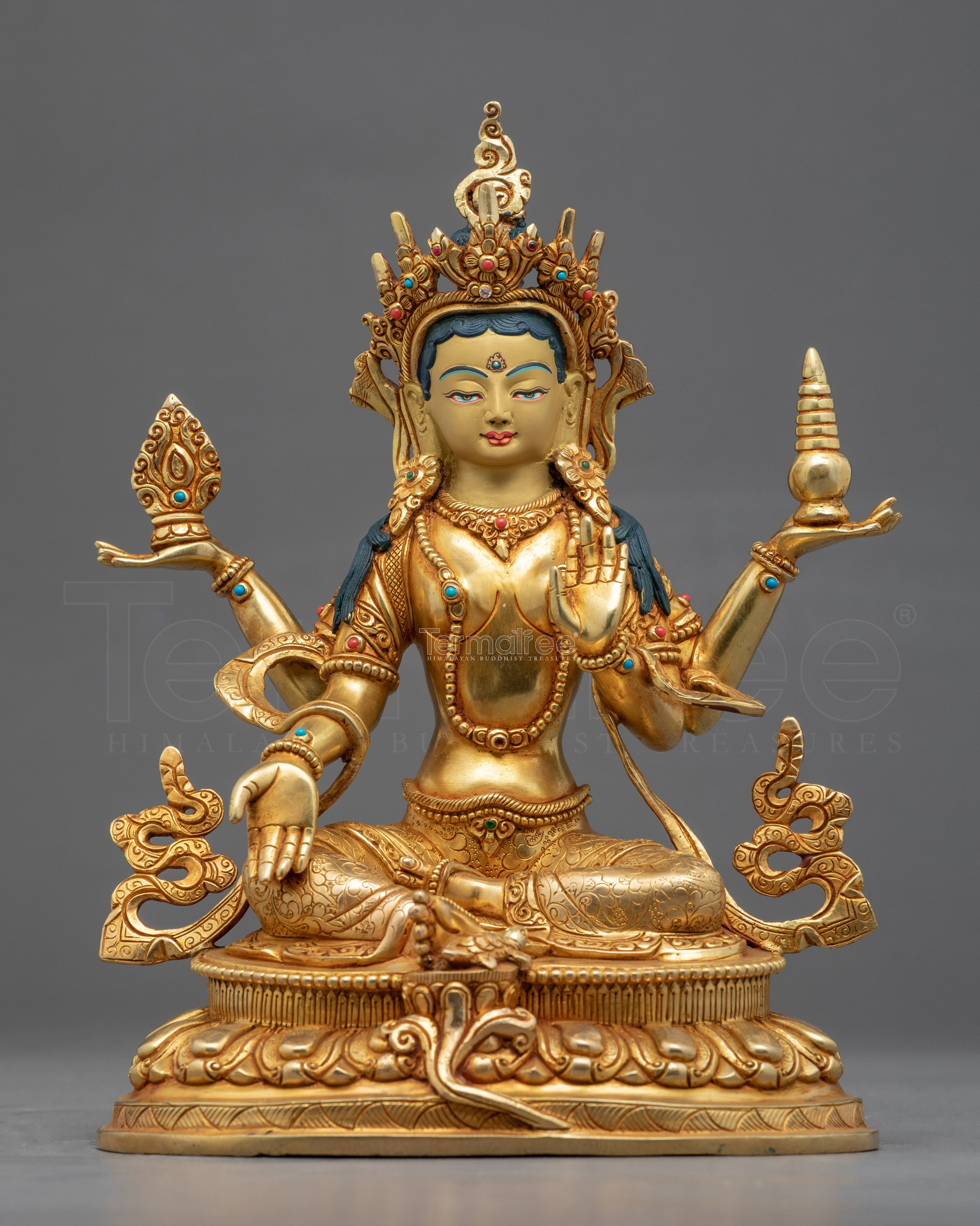 Laxmi Goddess Statue | Traditionally Hand Carved Buddhist Art