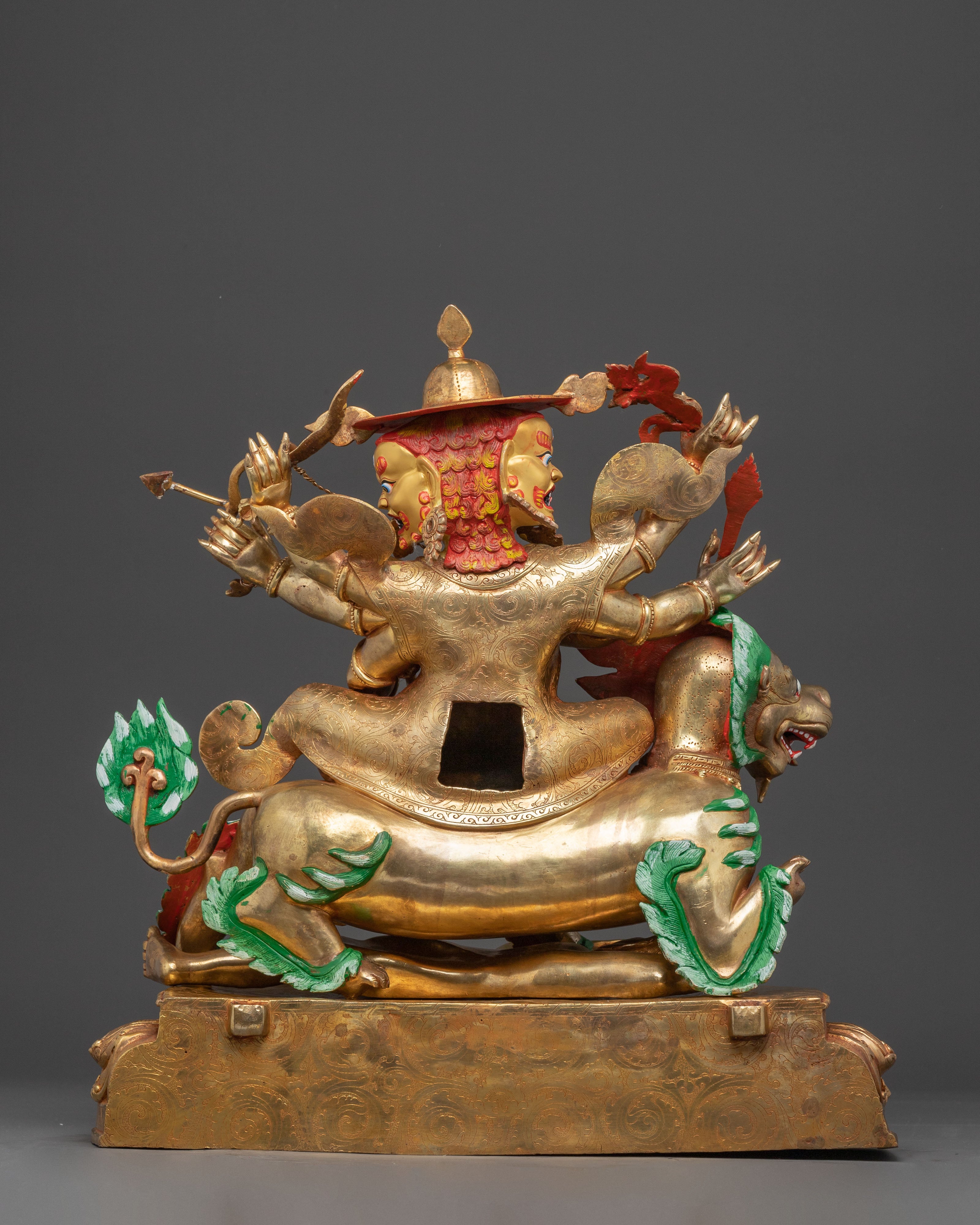 Pehar Gyalpo Statue: Protector of the Dharma | Wrathful Tibetan Deity