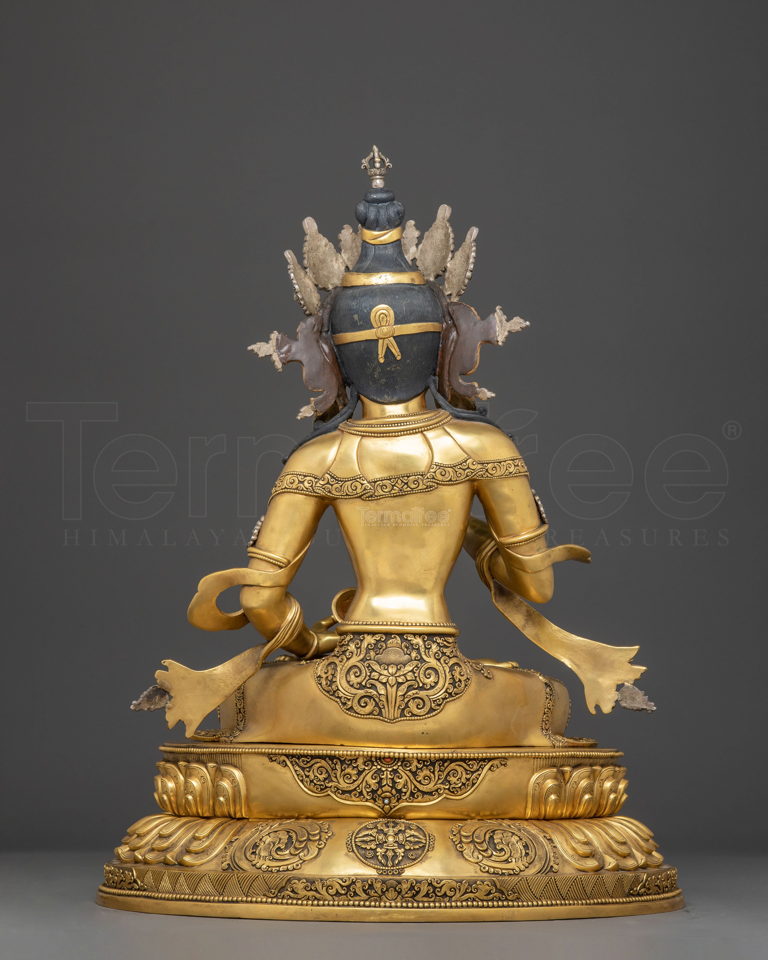 Golden Vajrasattva Symbol of Purification Statue | Tantric Buddhist Deity