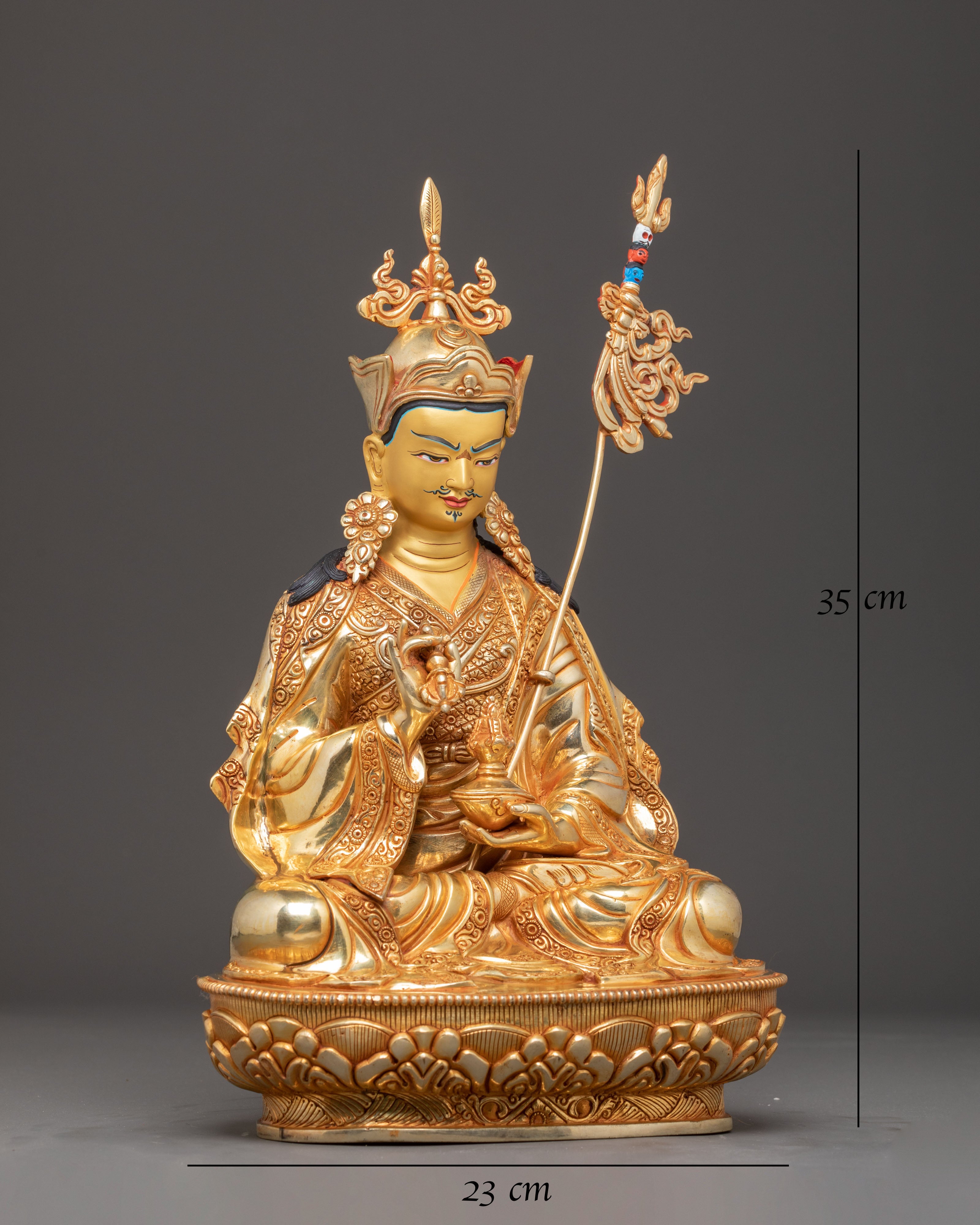 Guru Tsokye Dorje Statue: Tibetan Buddhist Master | Nepali Handmade Sculpture