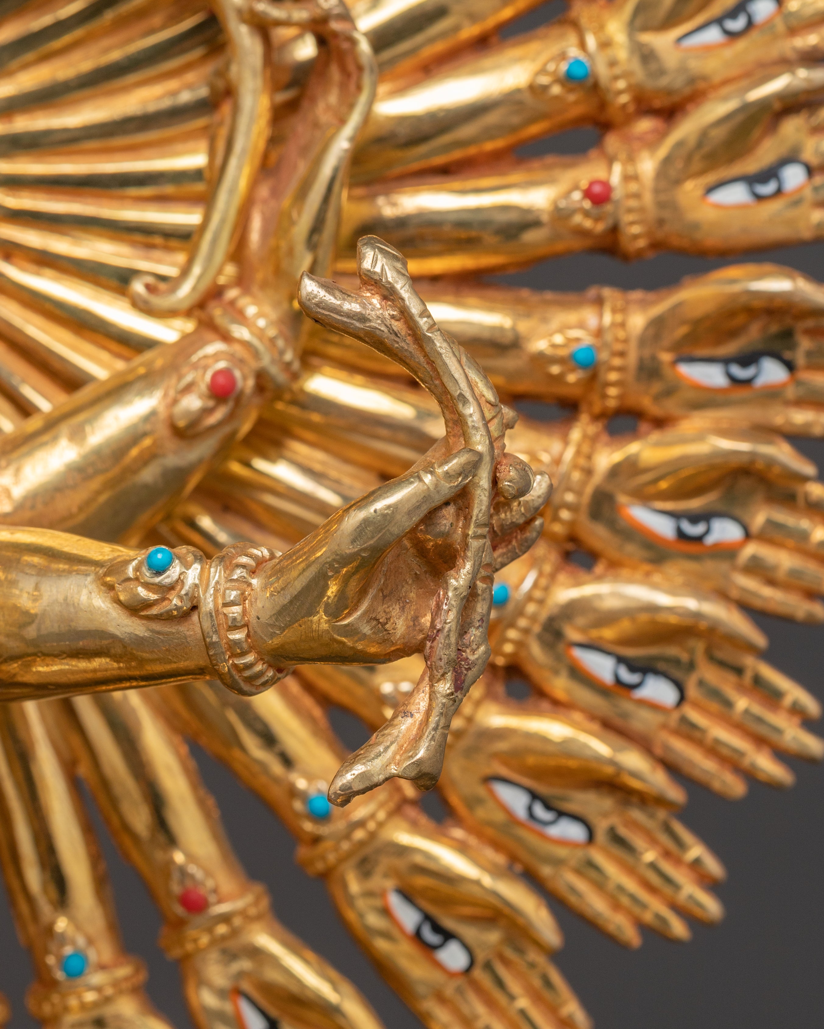 Handcrafted 1000 Armed Chenrezig Radiant Statue | Bodhisattva of Compassion