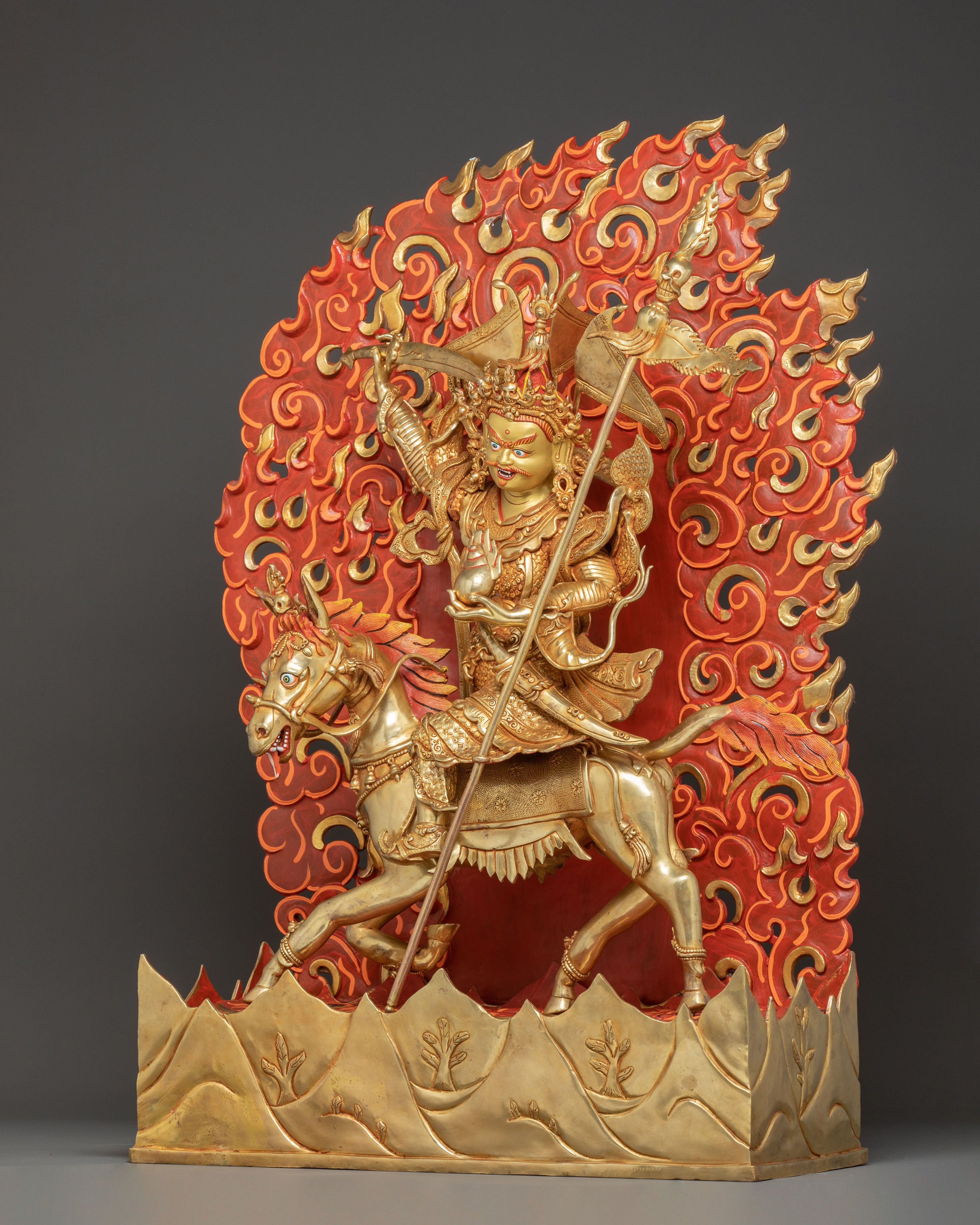 King Gesar Statue: The Lion King of Ling | Nepalese Handcrafted Masterpiece