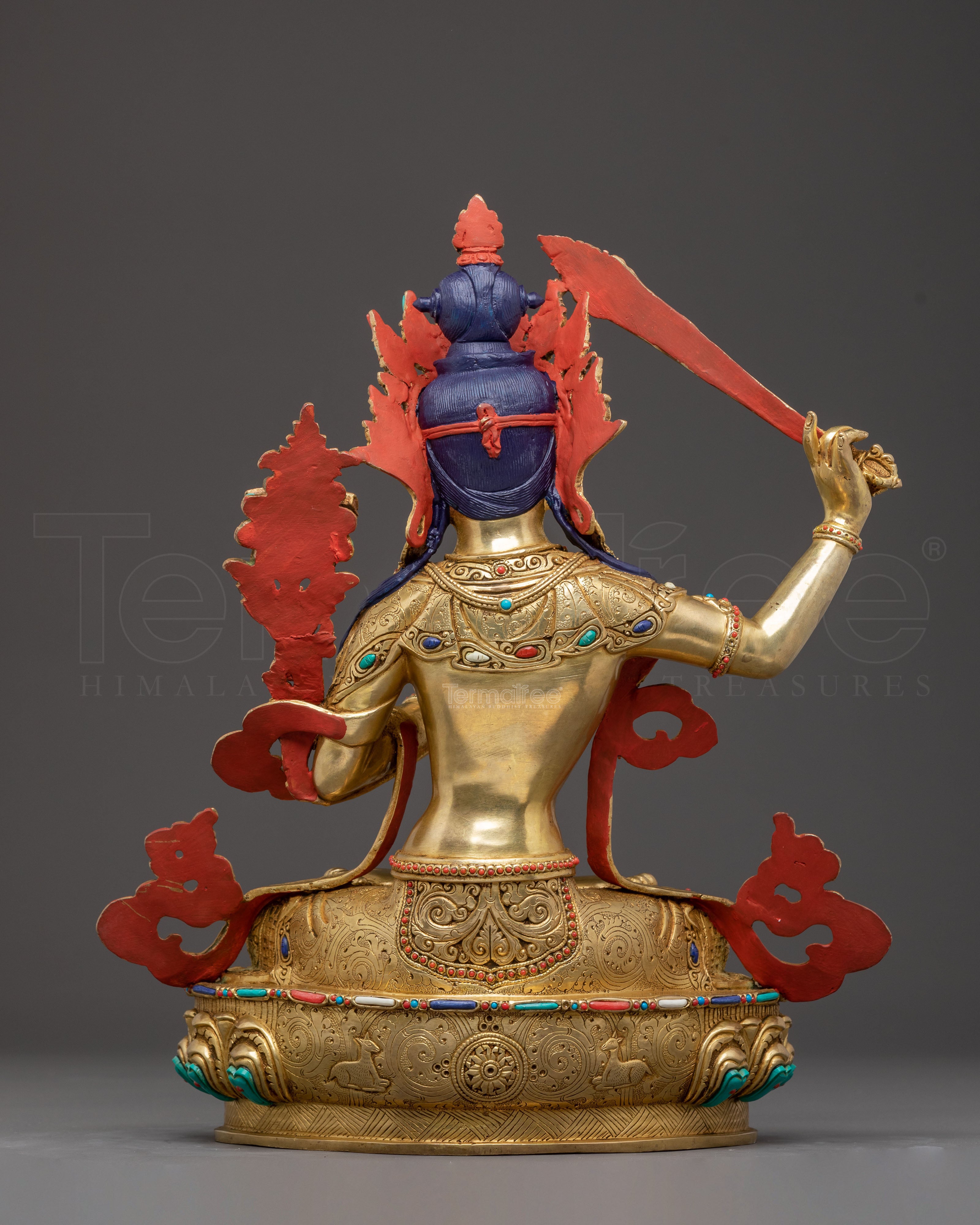 Sacred Manjushri Copper Statue of Wisdom