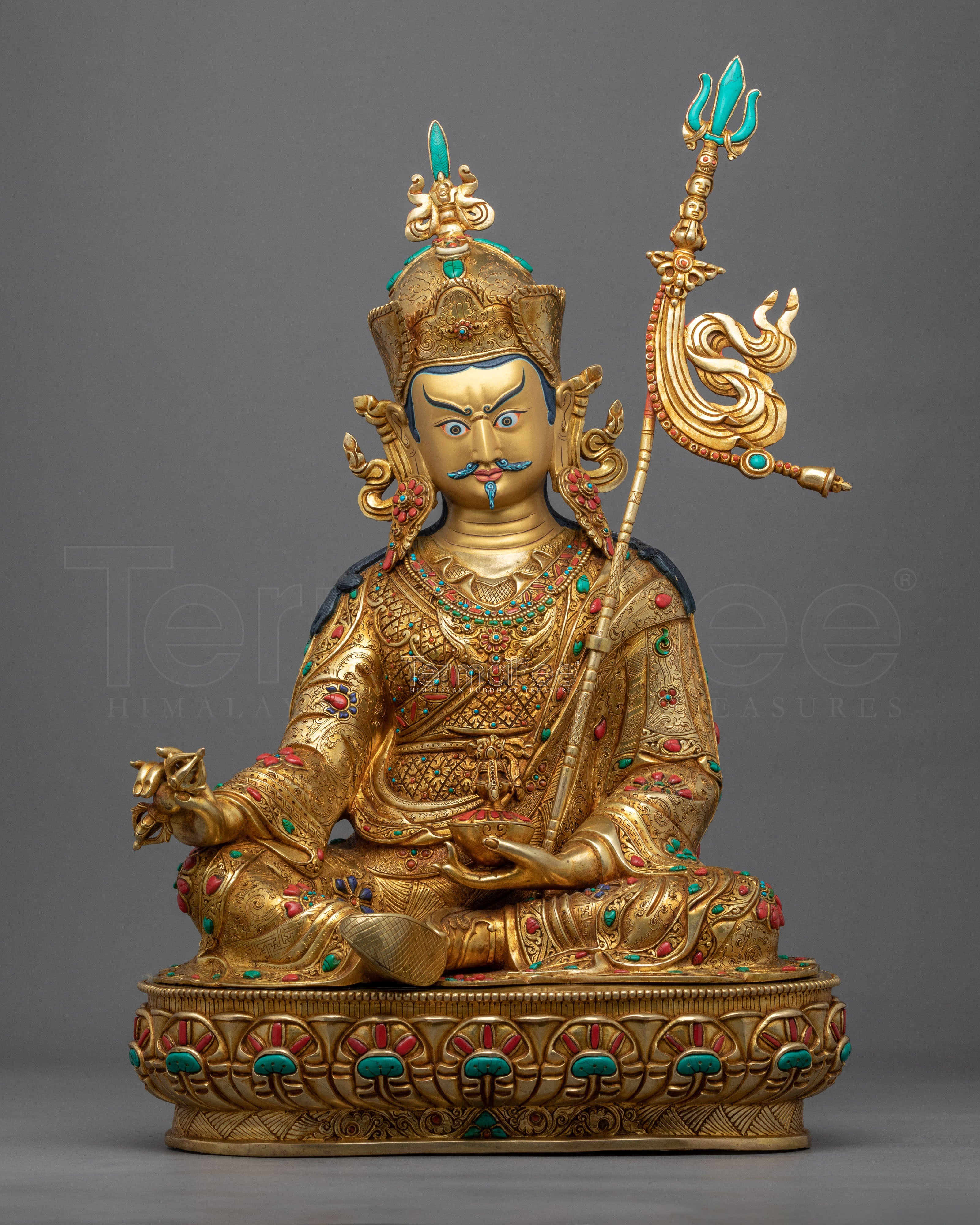Lotus Born Master Statue | Traditionally Made Guru Rinpoche Sculpture - Termatree