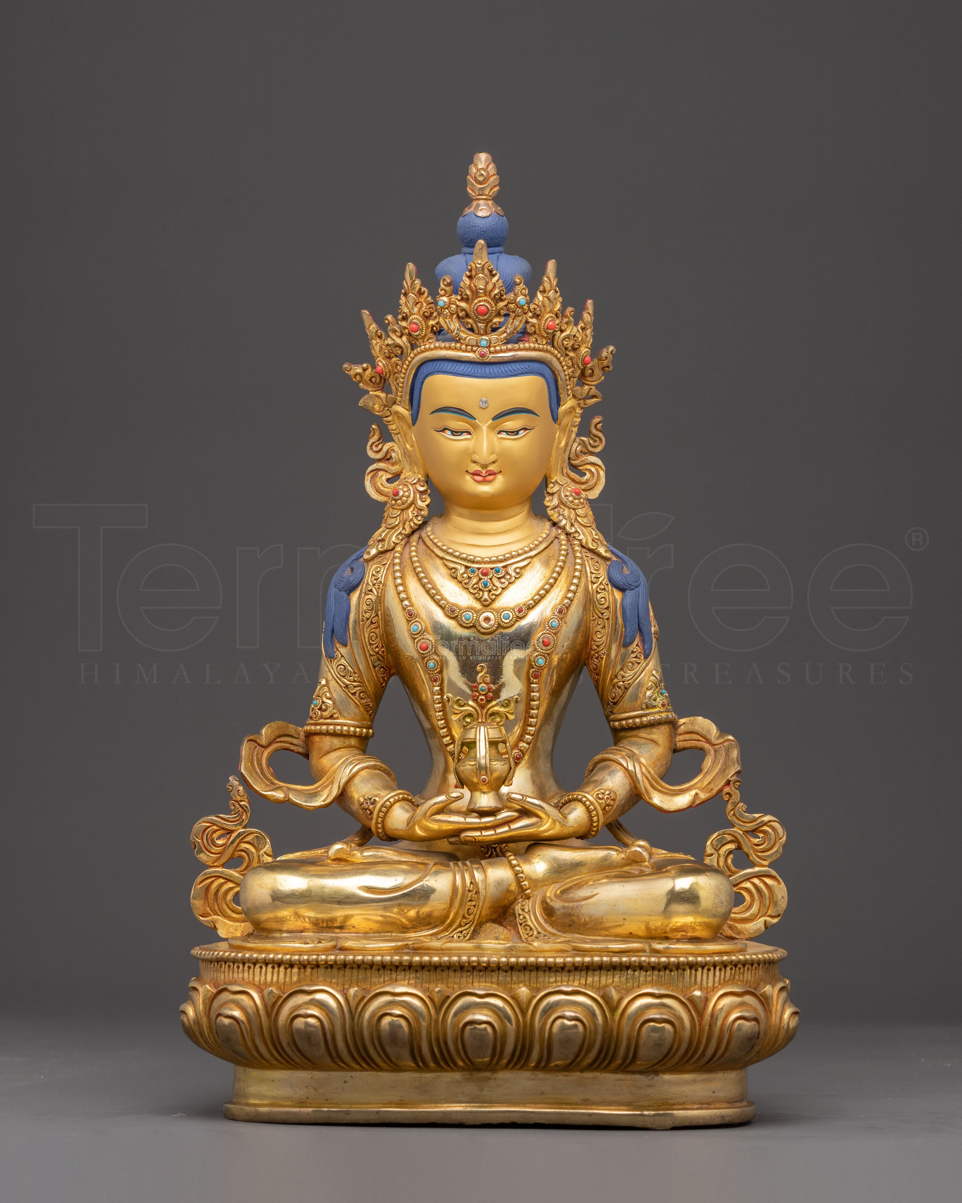 Handmade Statue of Amitayus Buddha | Traditional Himalayan Art