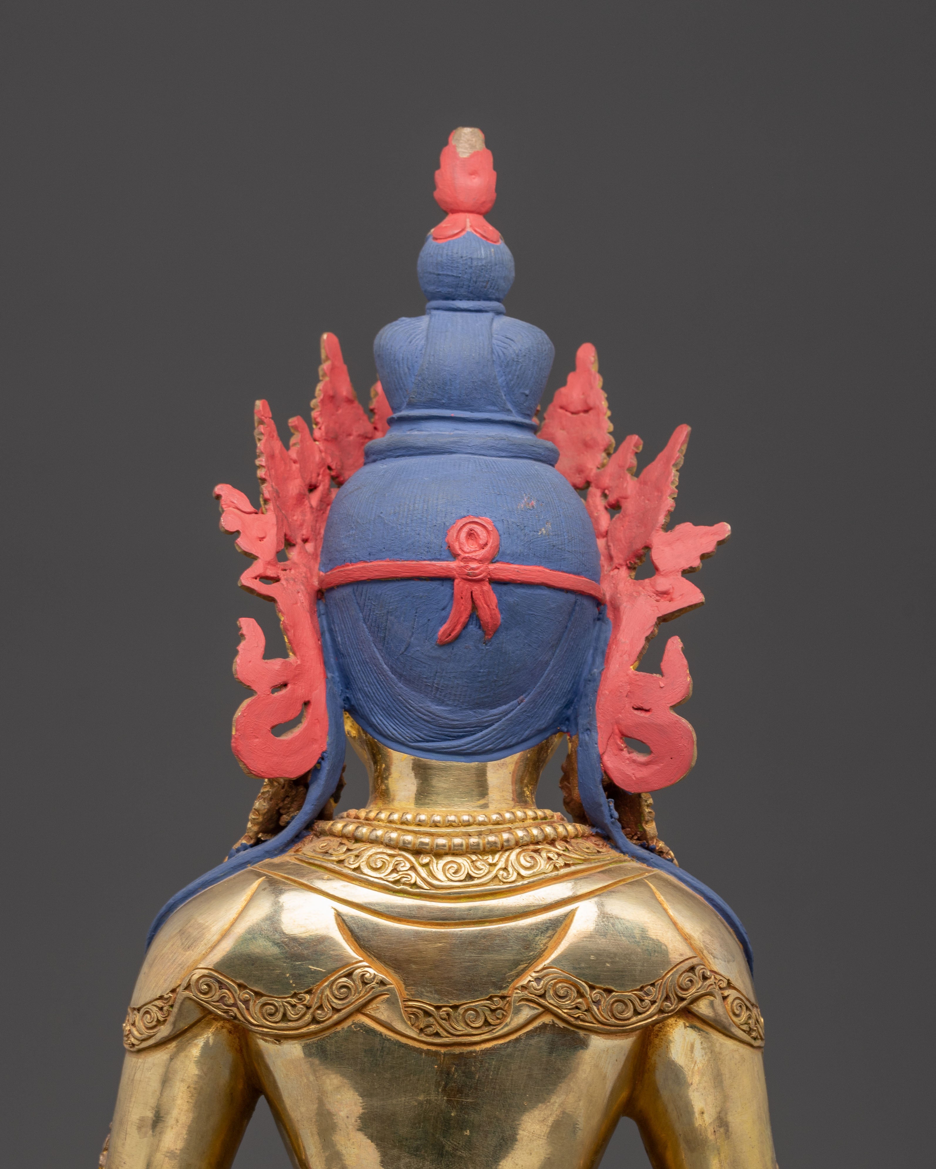 Handmade Statue of Amitayus Buddha | Traditional Himalayan Art