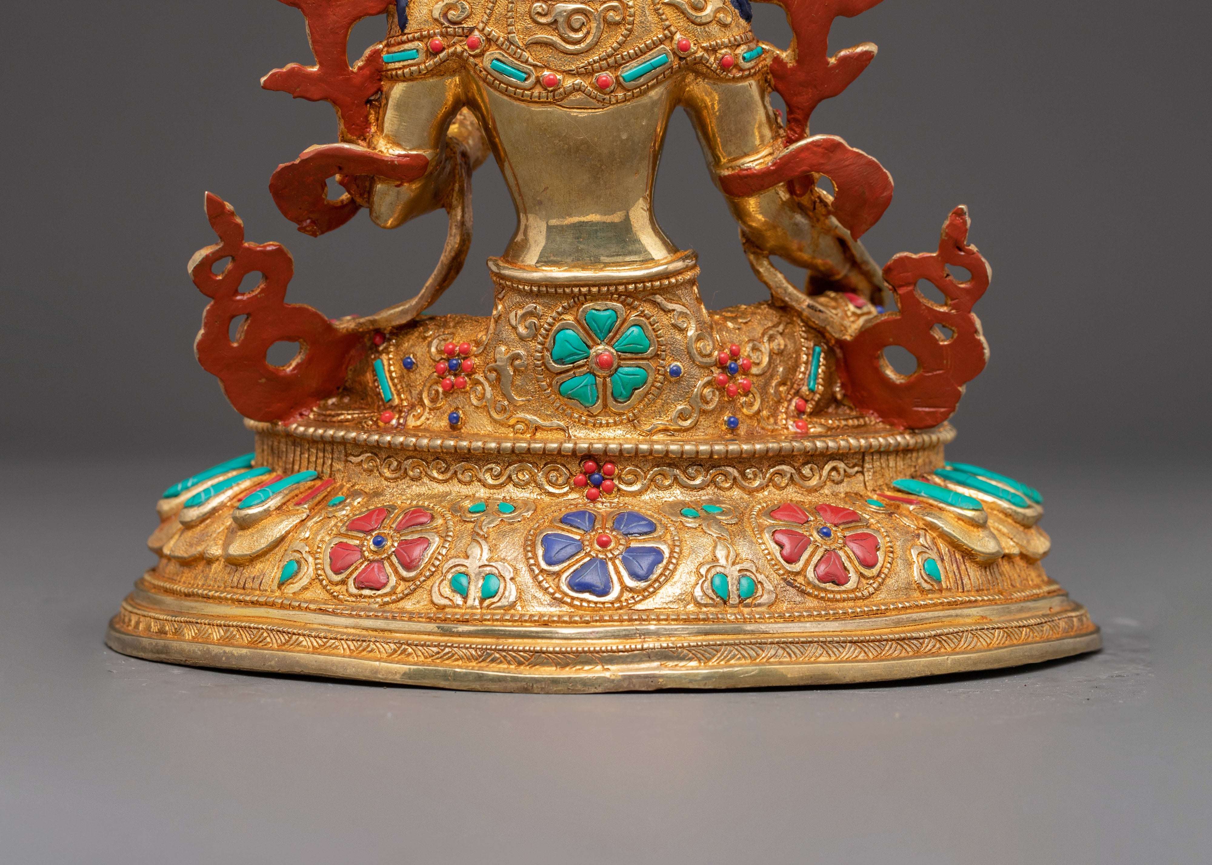 Handcrafted Copper Statue of Mother Green Tara | Female Buddha