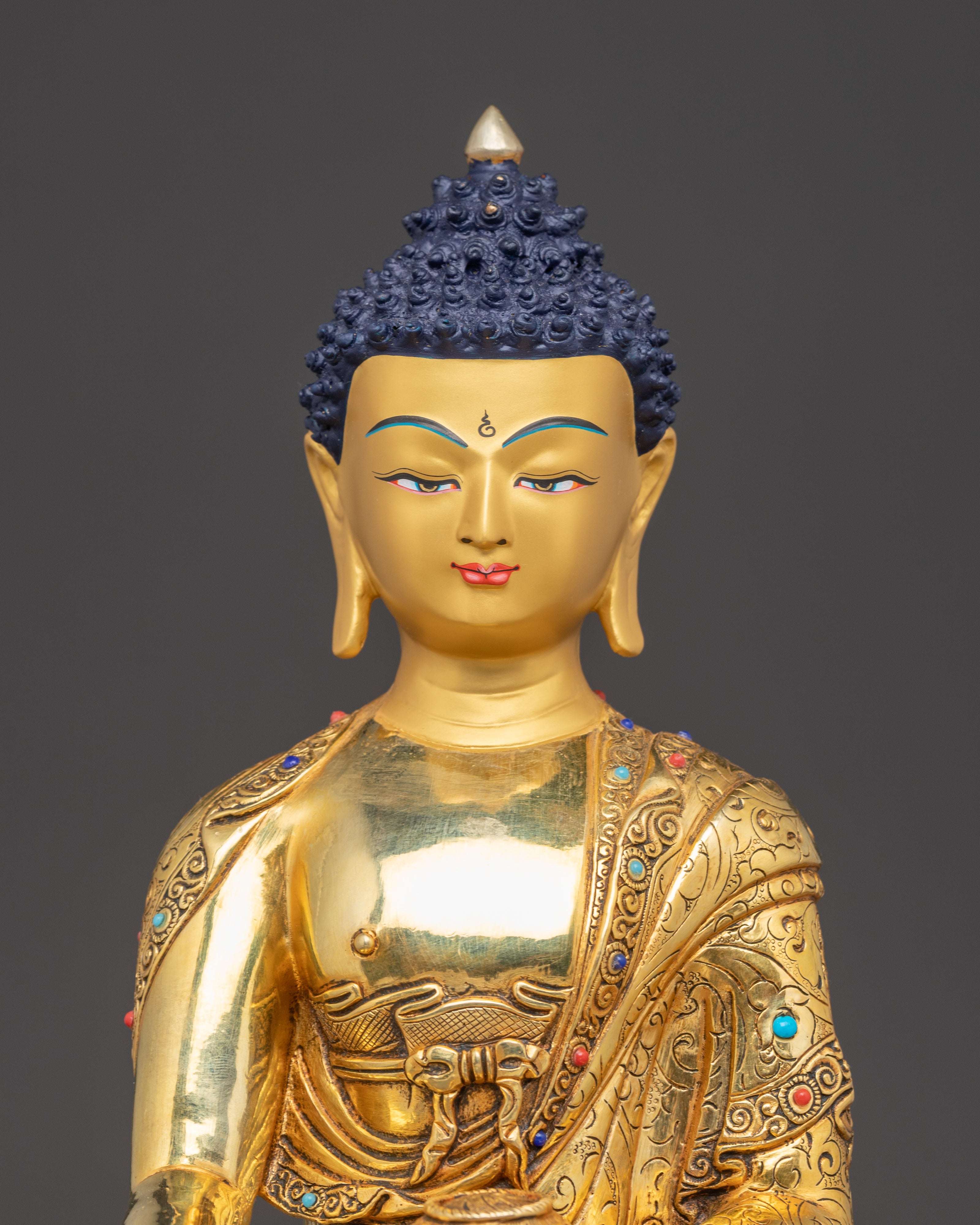 Copper Handcrafted Sculpture of Buddha Shakyamuni | Gautama Buddha Statue