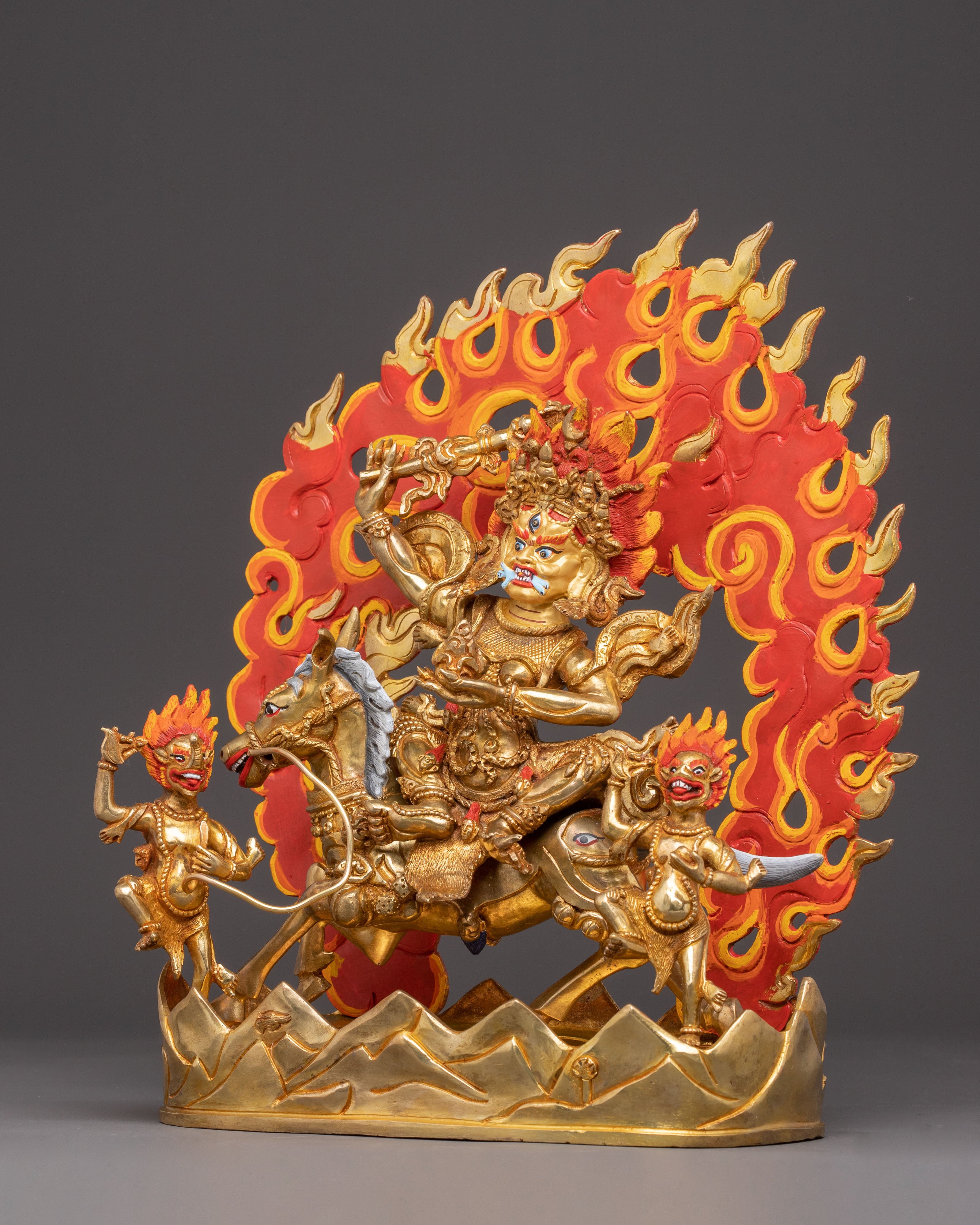 Himalayan Statue of Handcrafted Palden Lhamo | Powerful Dharma Protector