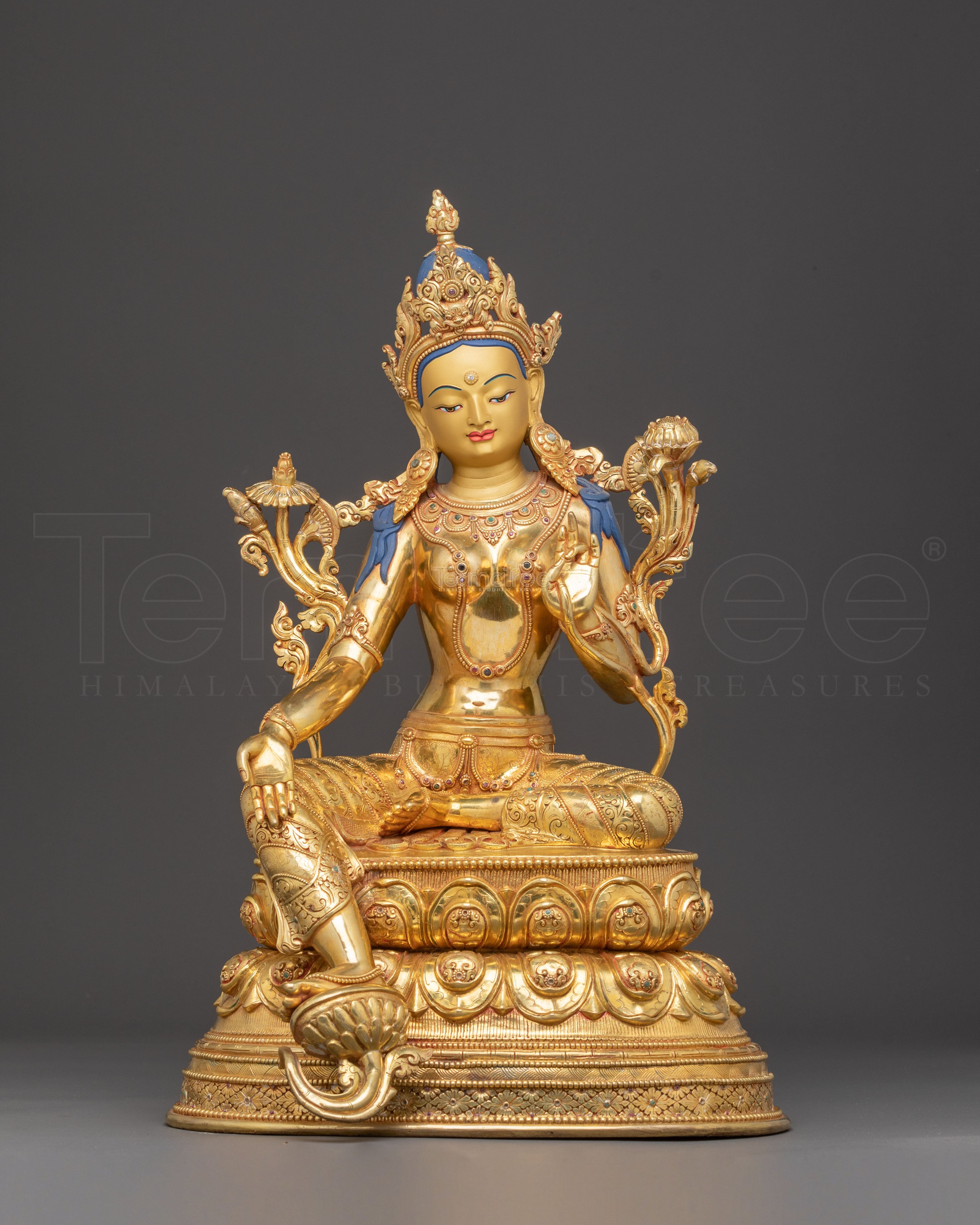 Green Tara Statue: Love and Compassion Deity | Female Bodhisattva